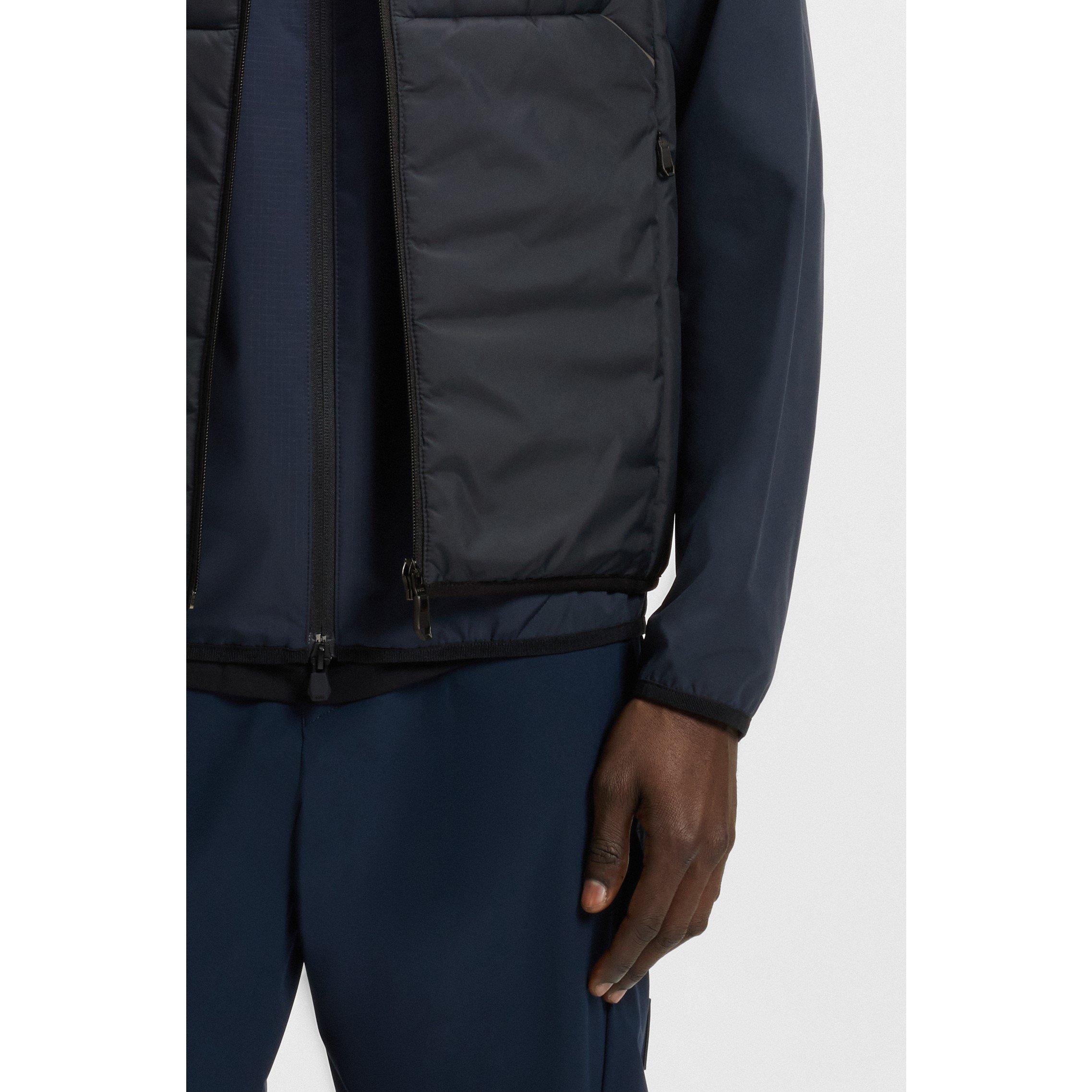 Dark Blue - Boss - Men's Urbanex Quilted Water Resistant Sleeveless Gilet - 4