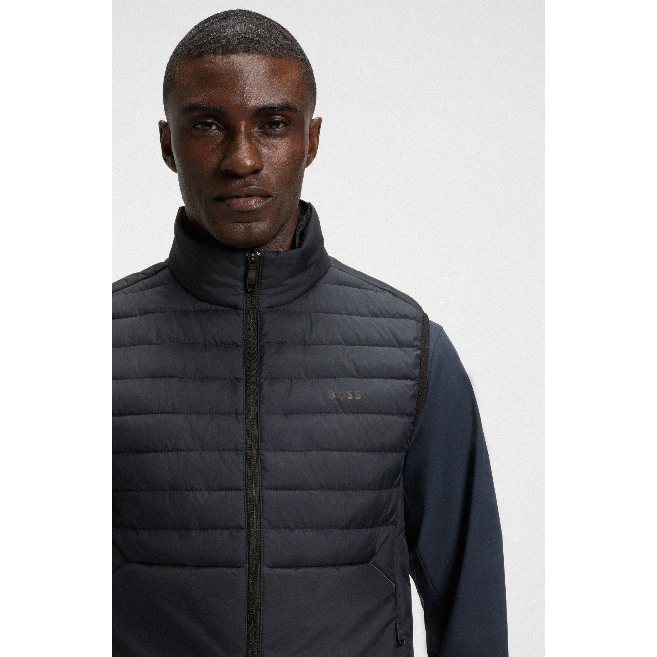 Dark Blue - Boss - Men's Urbanex Quilted Water Resistant Sleeveless Gilet - 5