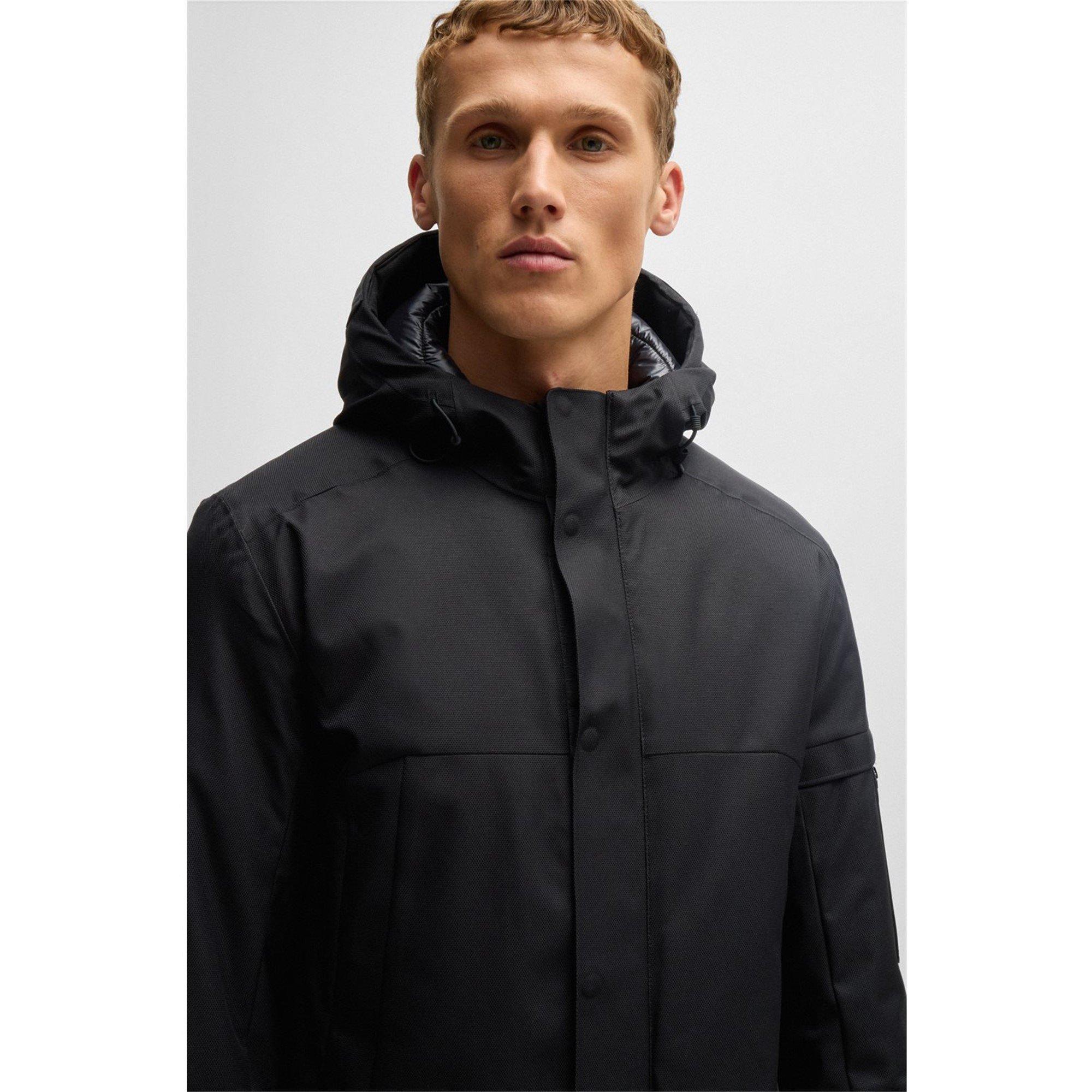 Black 001 - Boss - Men's HBG JTerra 1 Parka Jacket - 4