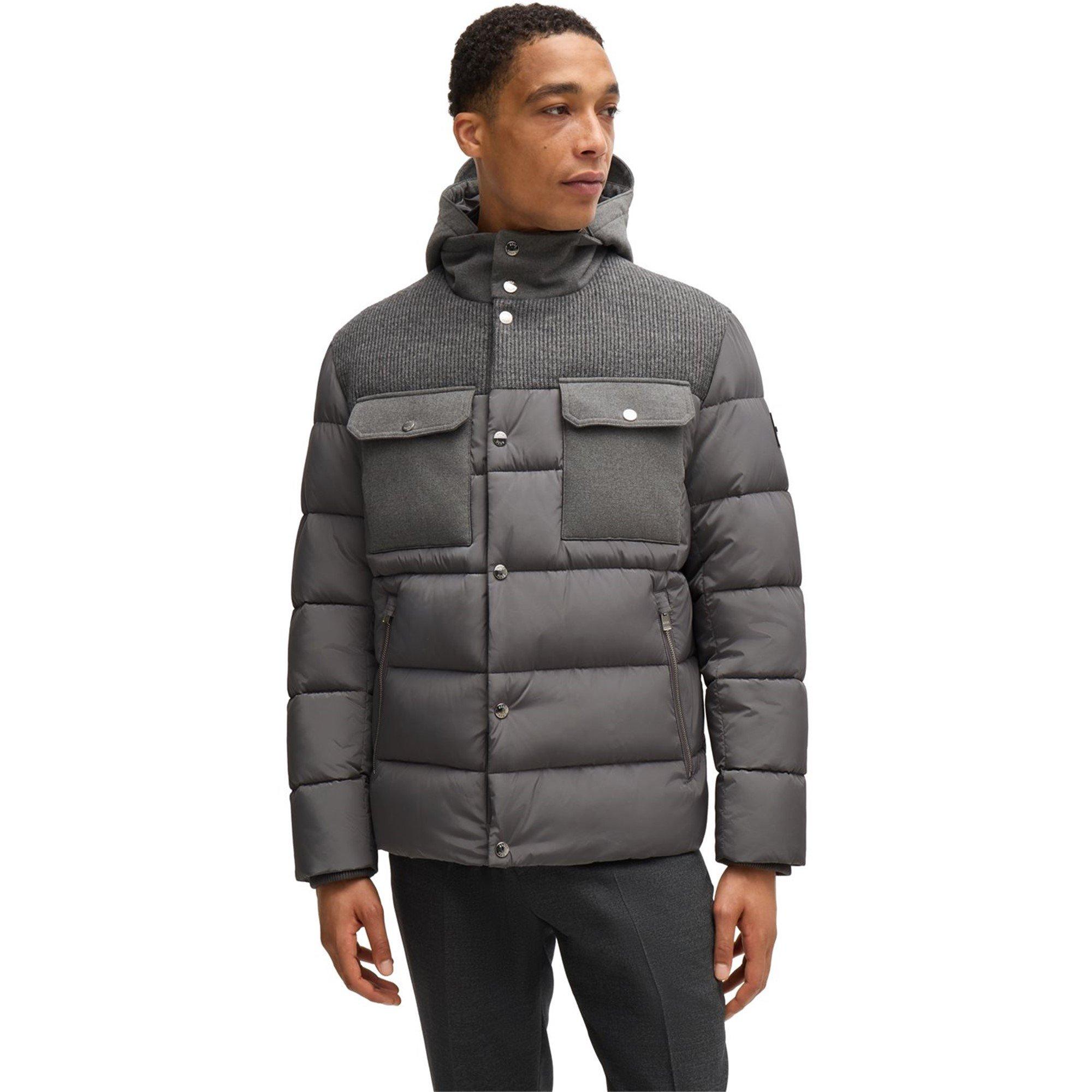 Med Grey 030 - Boss - Men's C-Caniel 01 BOSS Black Technical Field Jacket - 3