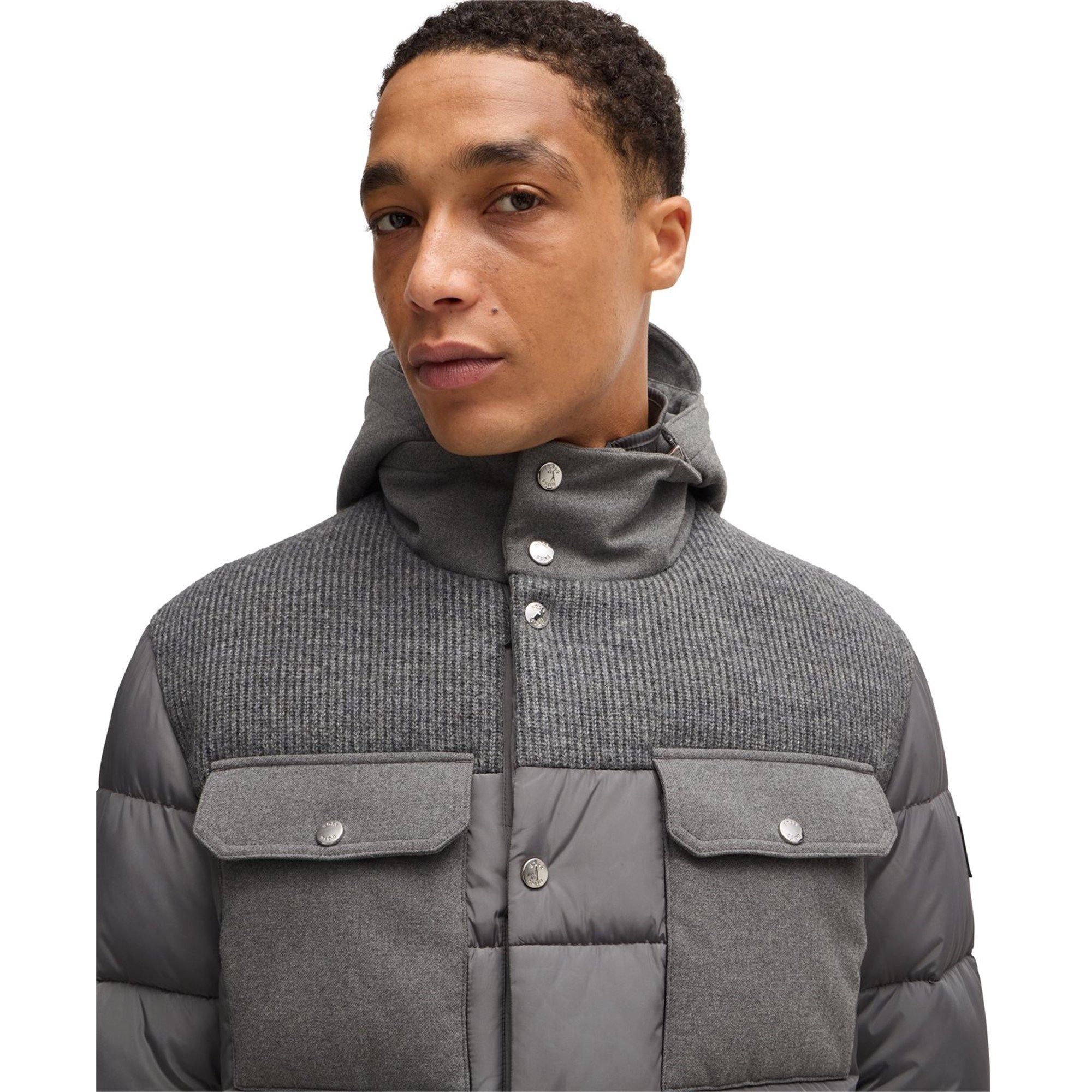 Med Grey 030 - Boss - Men's C-Caniel 01 BOSS Black Technical Field Jacket - 5