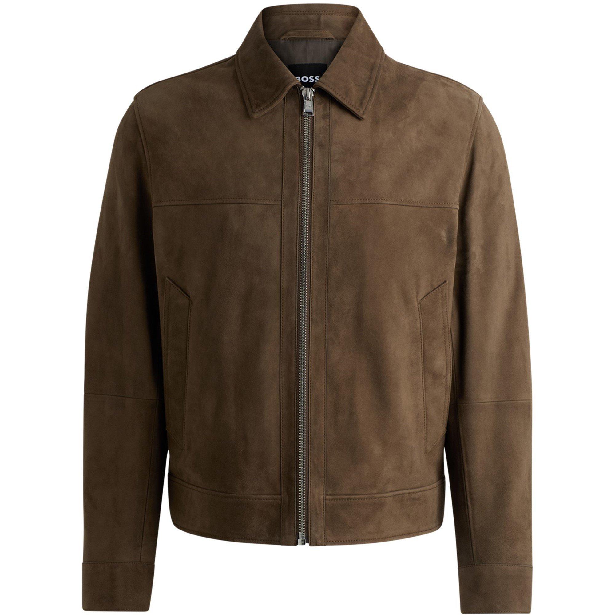 Open Green 361 - Boss - Men's H-Malbano5 Leather Jacket - 6