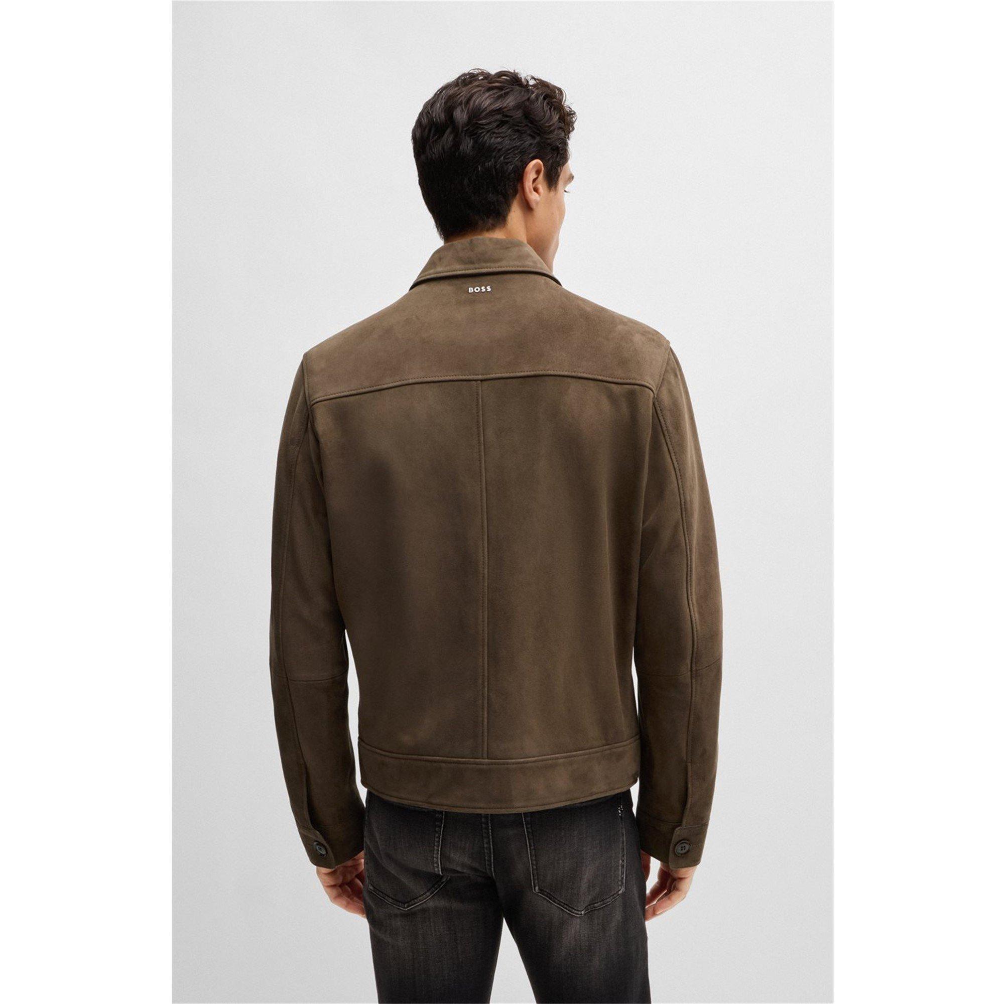 Open Green 361 - Boss - Men's H-Malbano5 Leather Jacket - 3