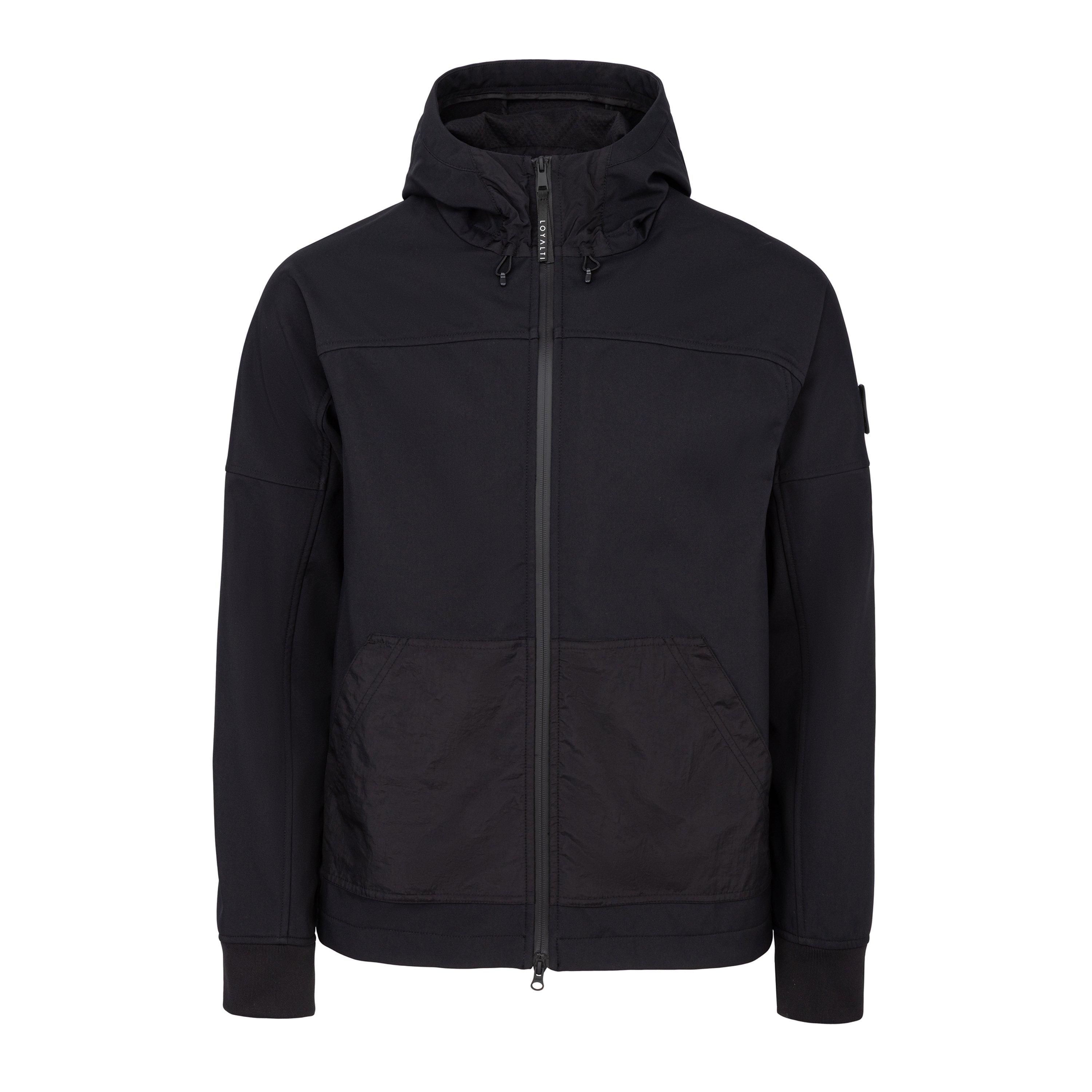 Black - Loyalti - Men's Hagler Windproof Waterproof Fleece-Lined Long Sleeve Softshell Jacket - 1