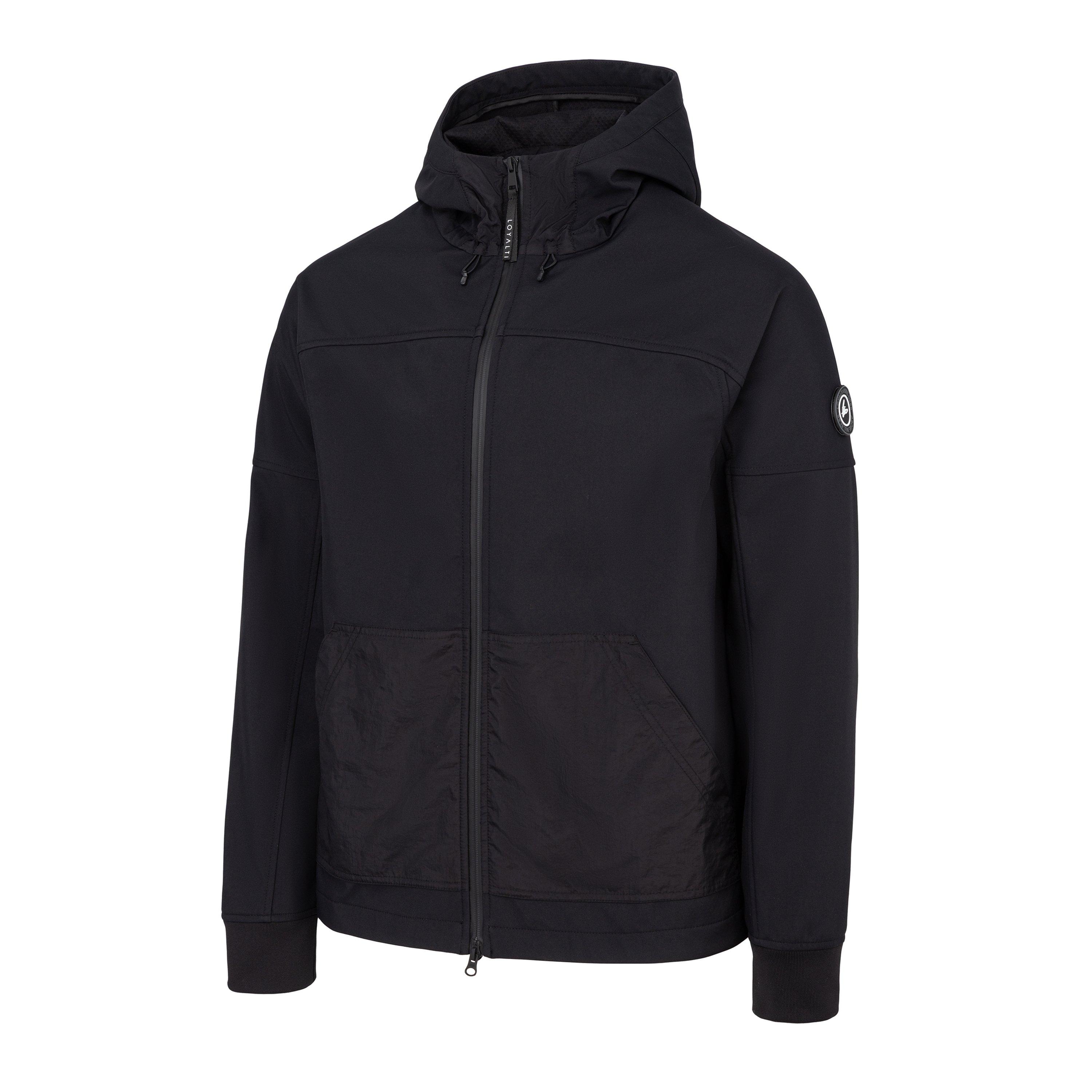 Black - Loyalti - Men's Hagler Windproof Waterproof Fleece-Lined Long Sleeve Softshell Jacket - 10