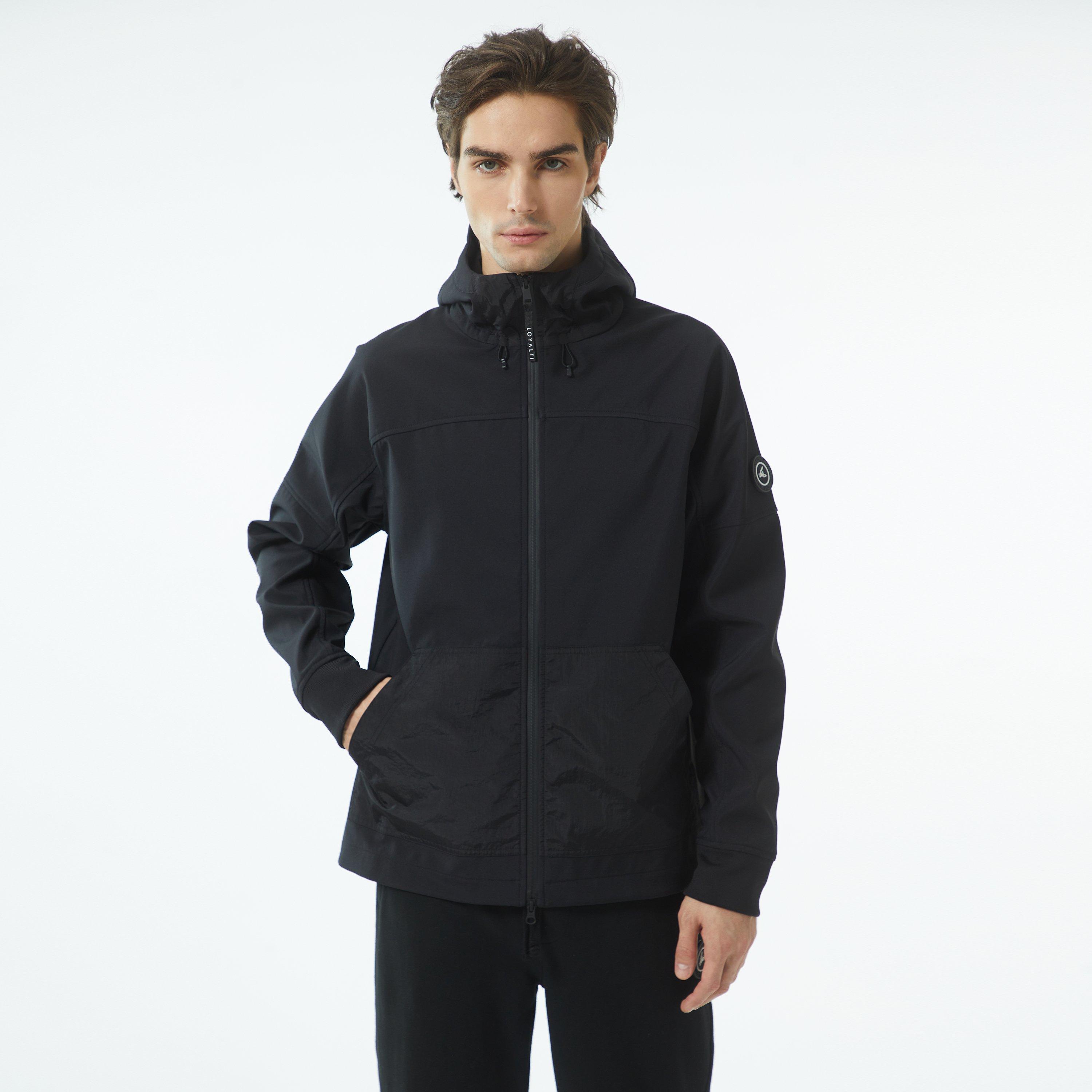 Black - Loyalti - Men's Hagler Windproof Waterproof Fleece-Lined Long Sleeve Softshell Jacket - 3