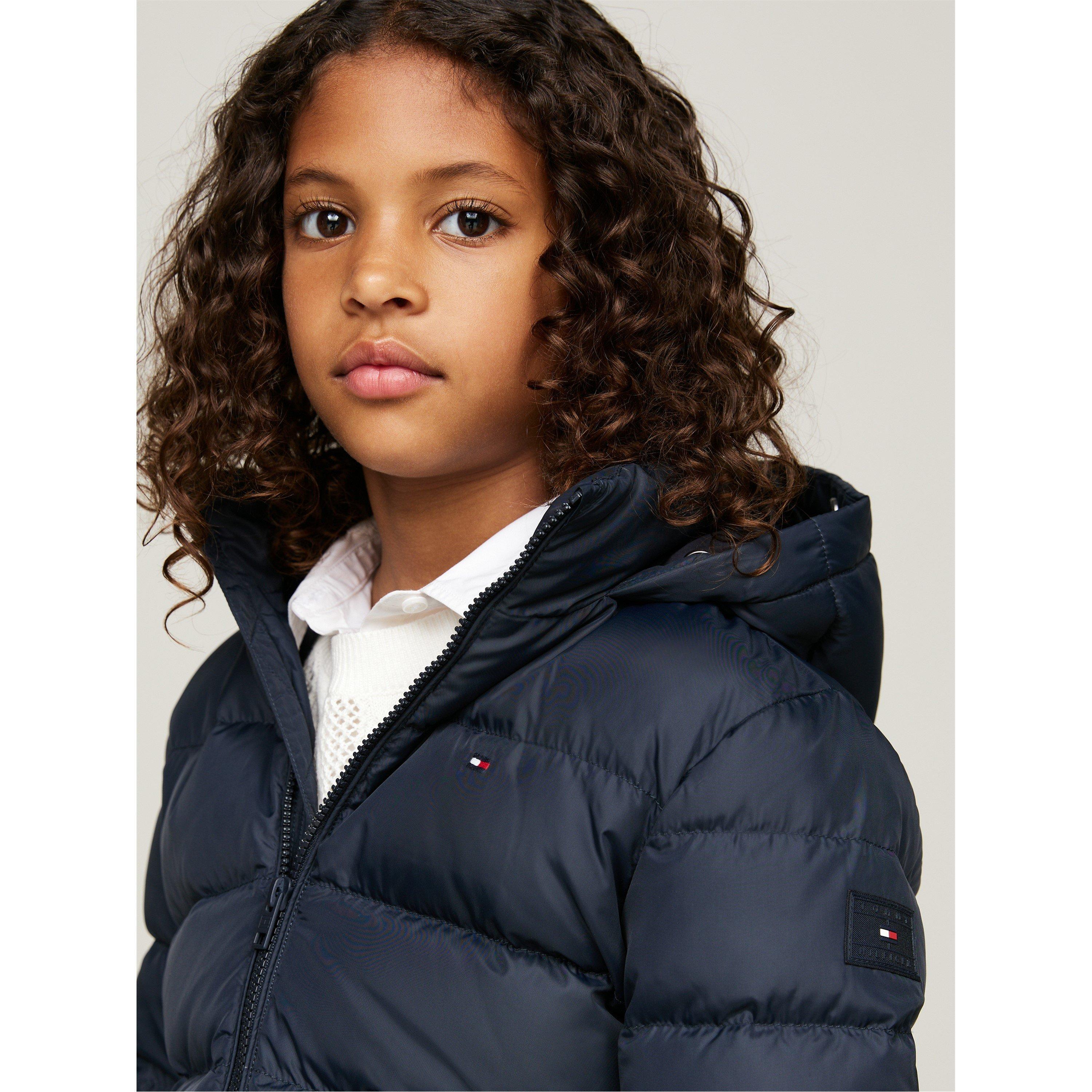 Desert Sky DW5 - Tommy Hilfiger - Kids' Faux Fur Hood Short Puffer Jacket - 1