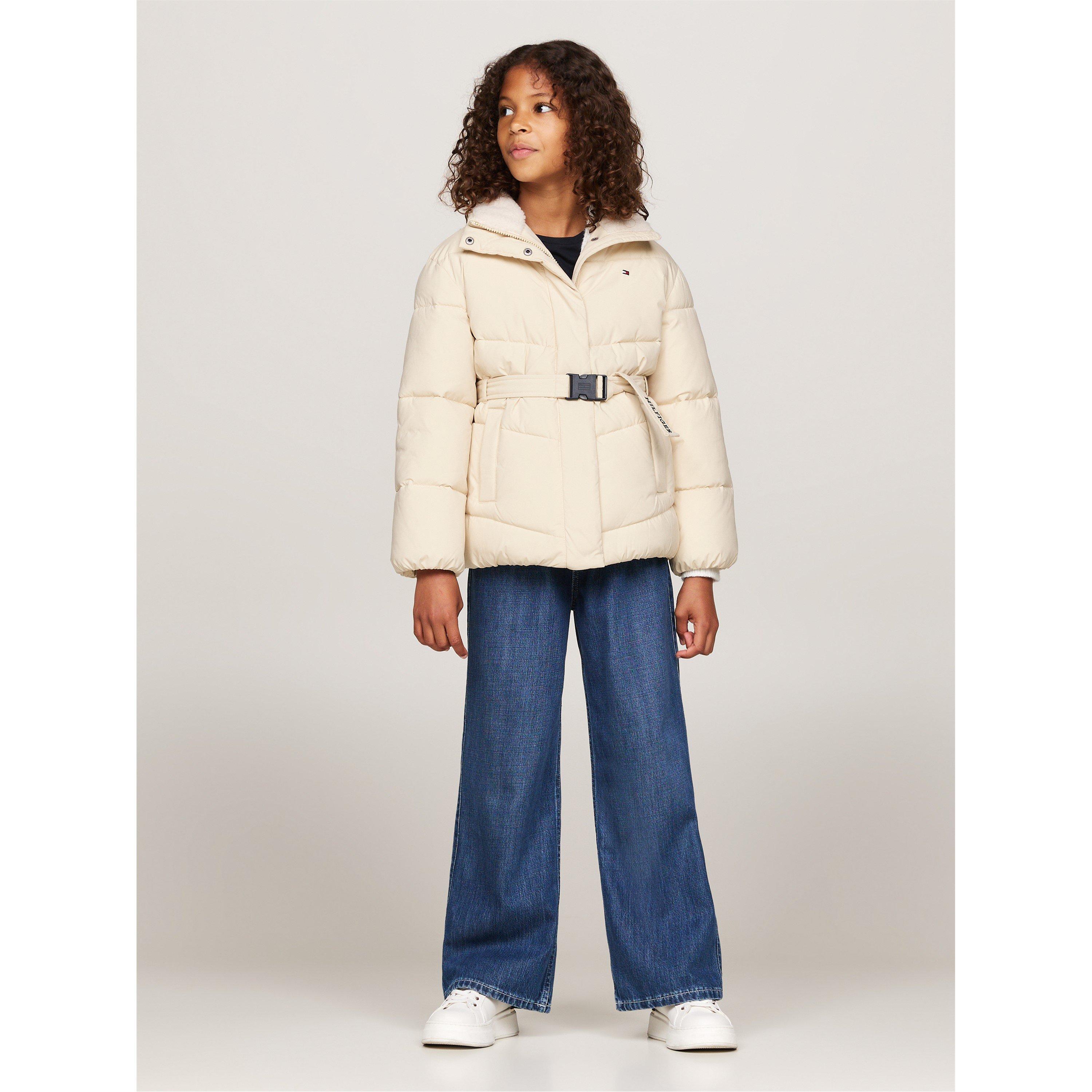 Ivory AEX - Tommy Hilfiger - Teddy Collar Belted Puffer Jacket - 3
