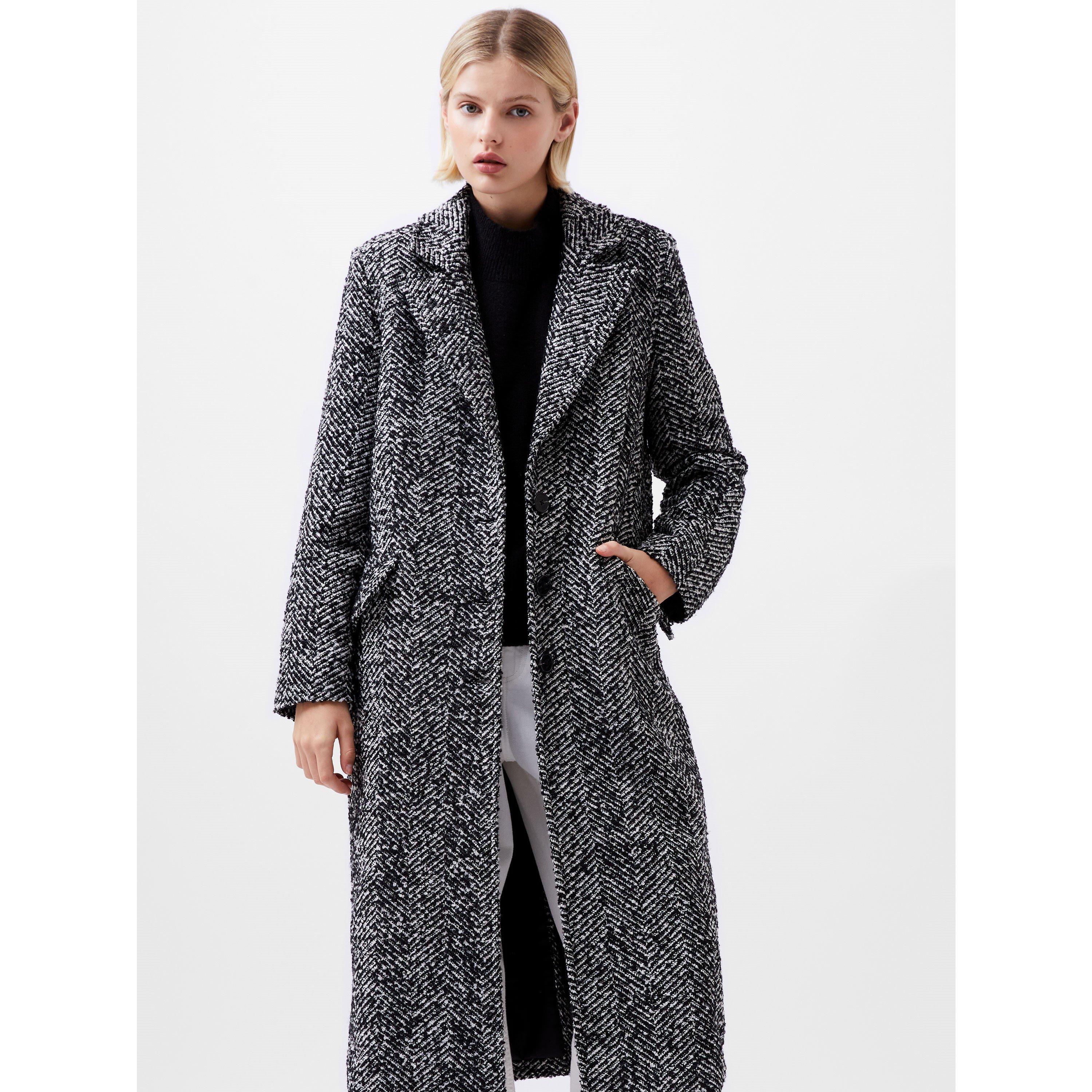 Black White - French Connection - Women's Chantelle Tailored Overcoat - 3