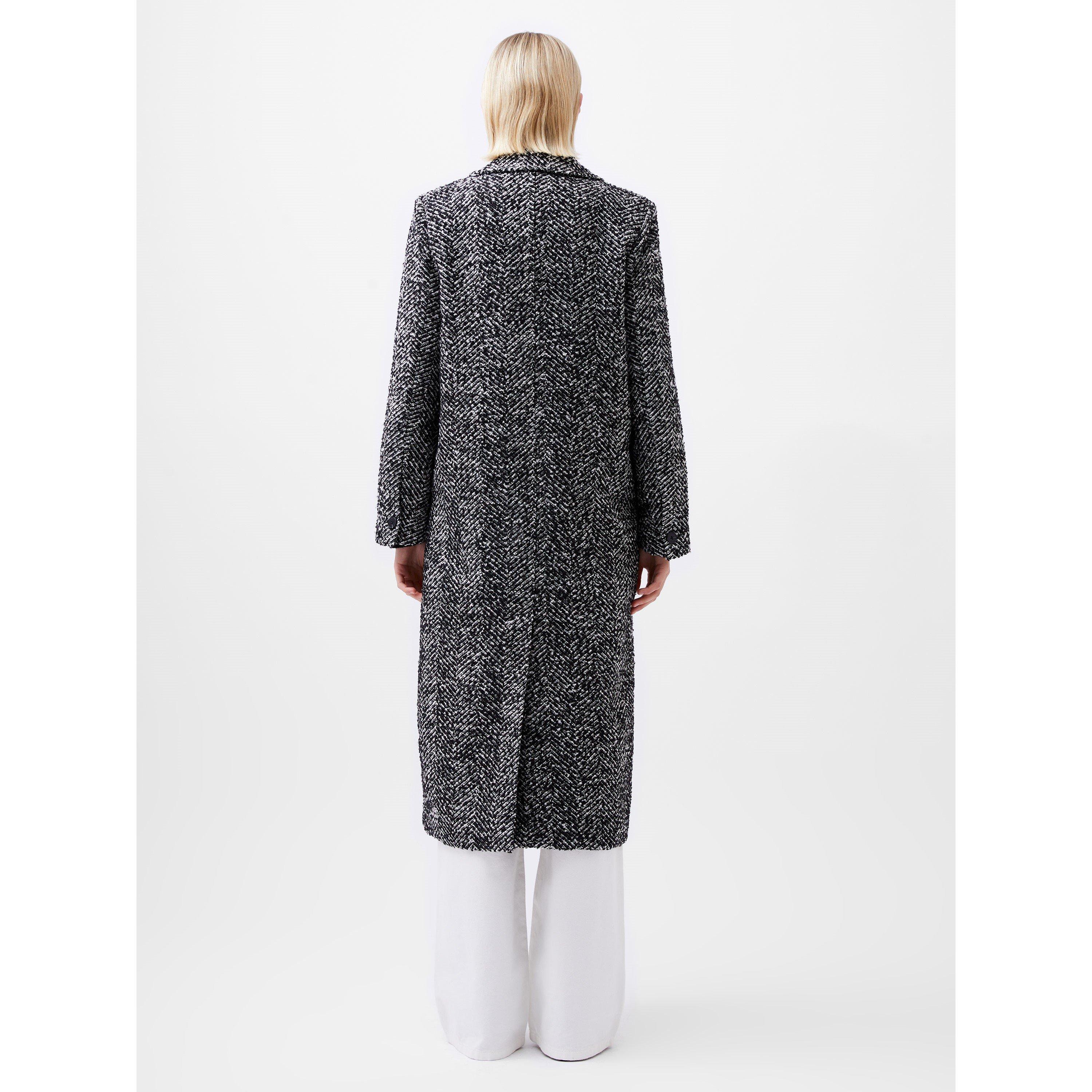 Black White - French Connection - Women's Chantelle Tailored Overcoat - 4