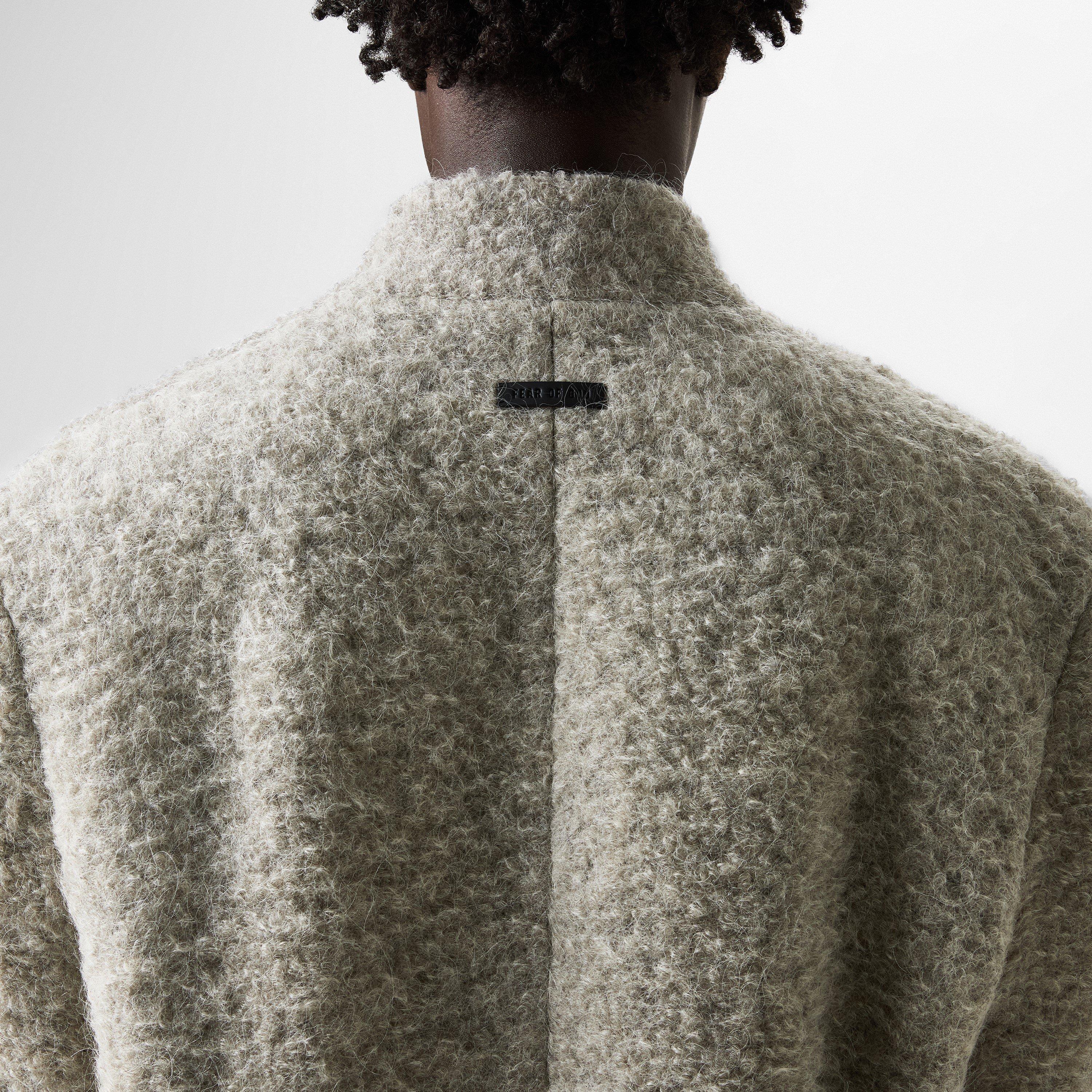 Paris Sky - Fear Of God - Men's Lapelless Wool Long Sleeve Double-Breasted Oversized Fit Overcoat - 4