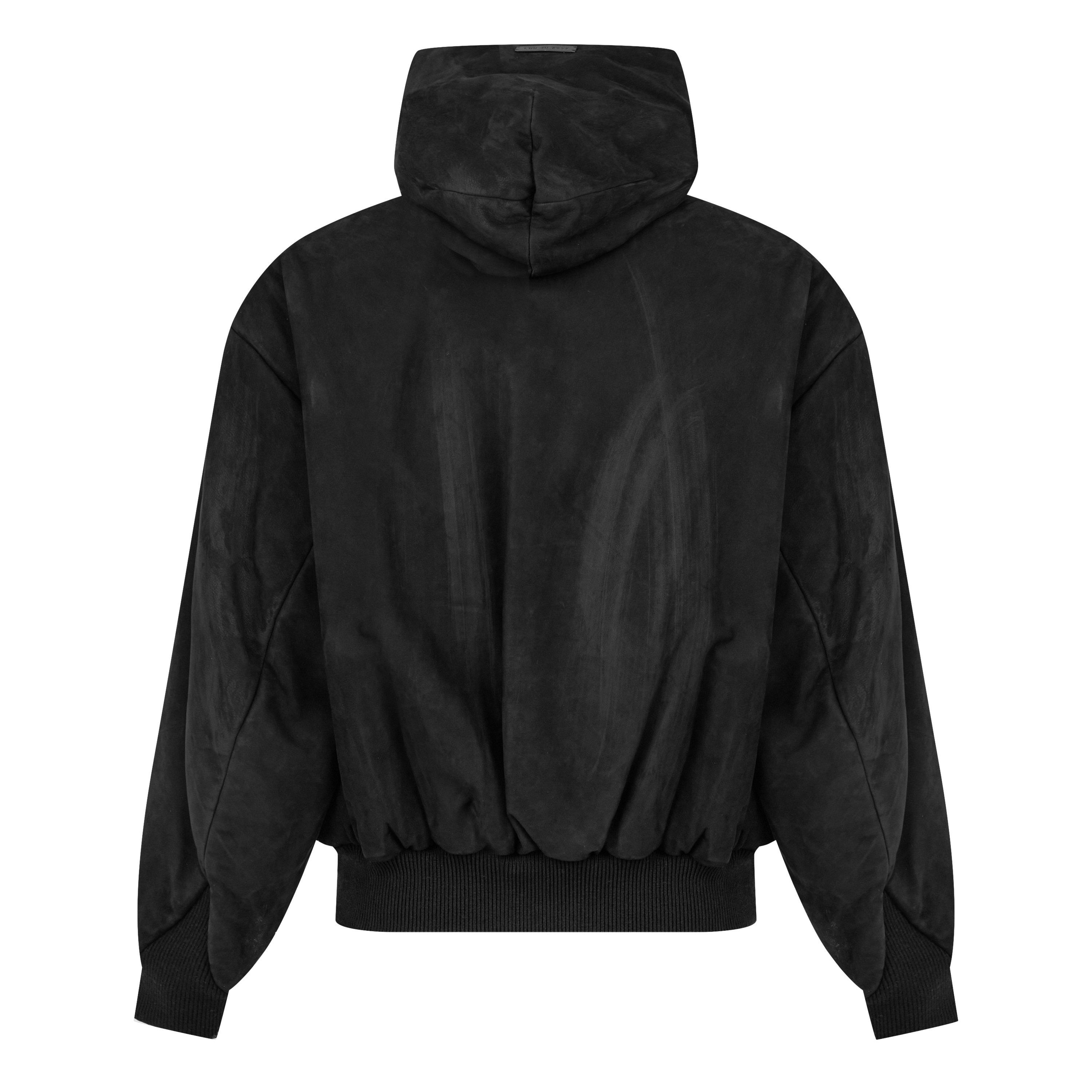 Black - Fear Of God - Leather Hooded Bomber Jacket - 6