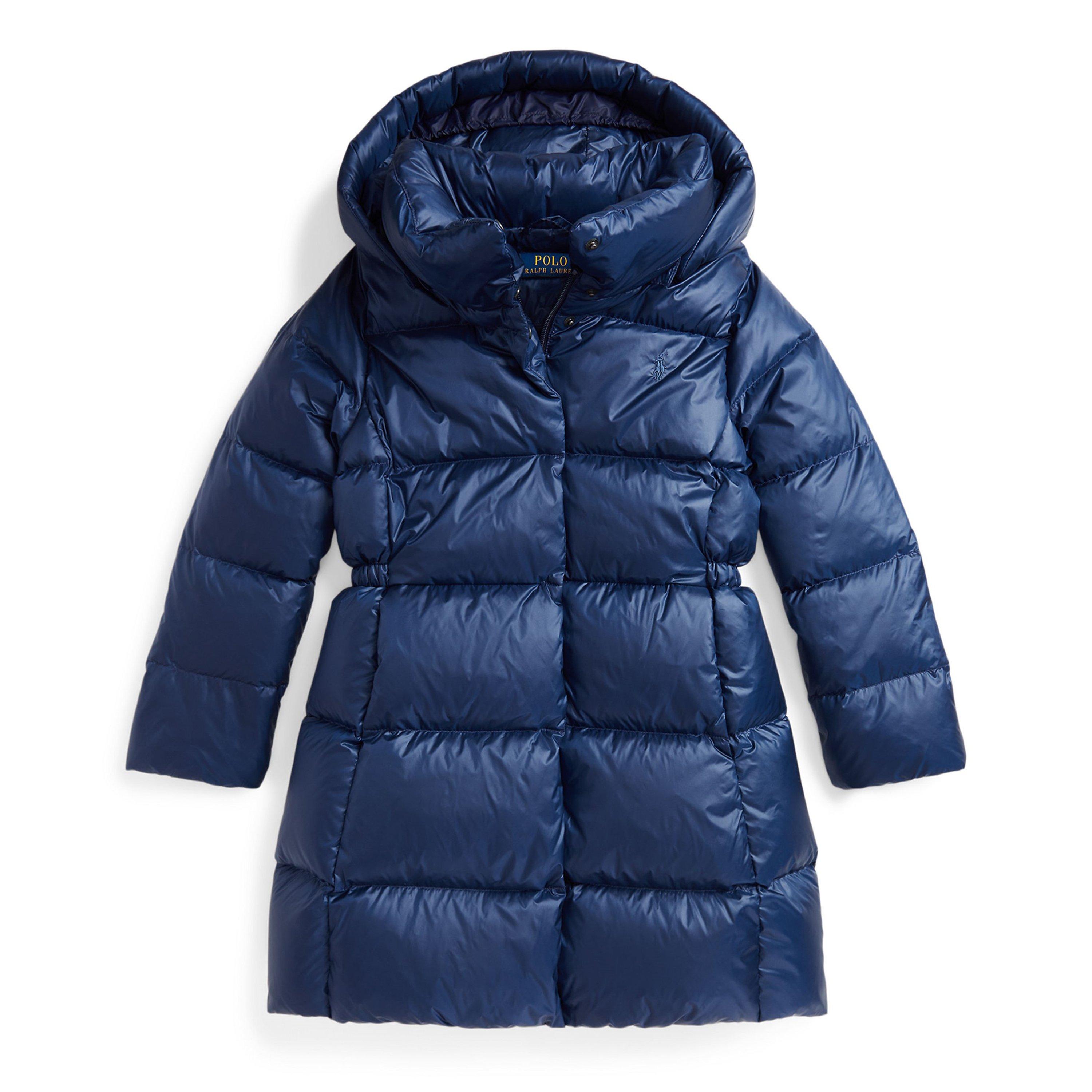 Newport Navy - Polo Ralph Lauren - Kids' Quilted Duck Down Hooded Long Sleeve Short Puffer Jacket - 1