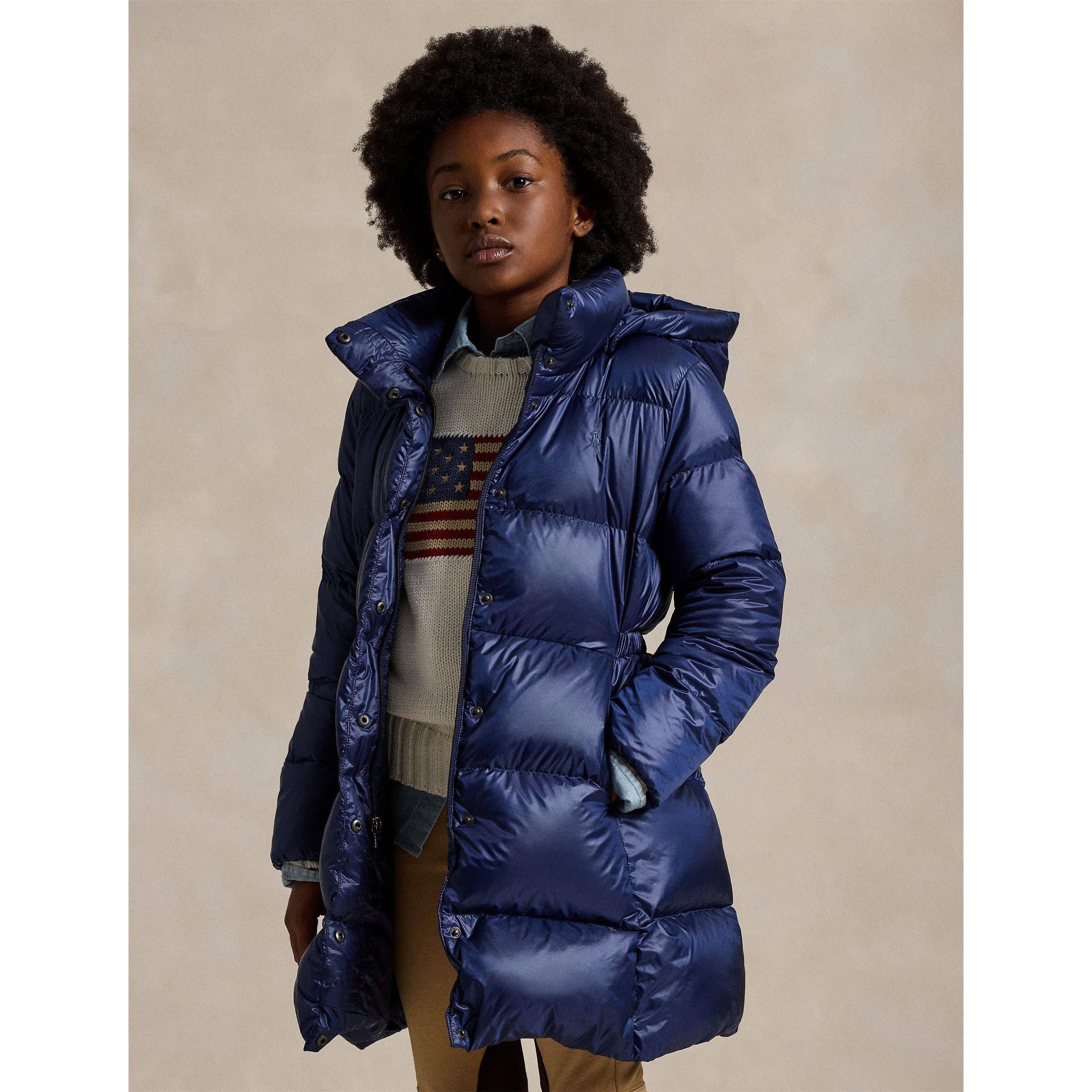 Newport Navy - Polo Ralph Lauren - Kids'  Quilted Duck Down Hooded Long Sleeve Short Puffer Jacket - 3
