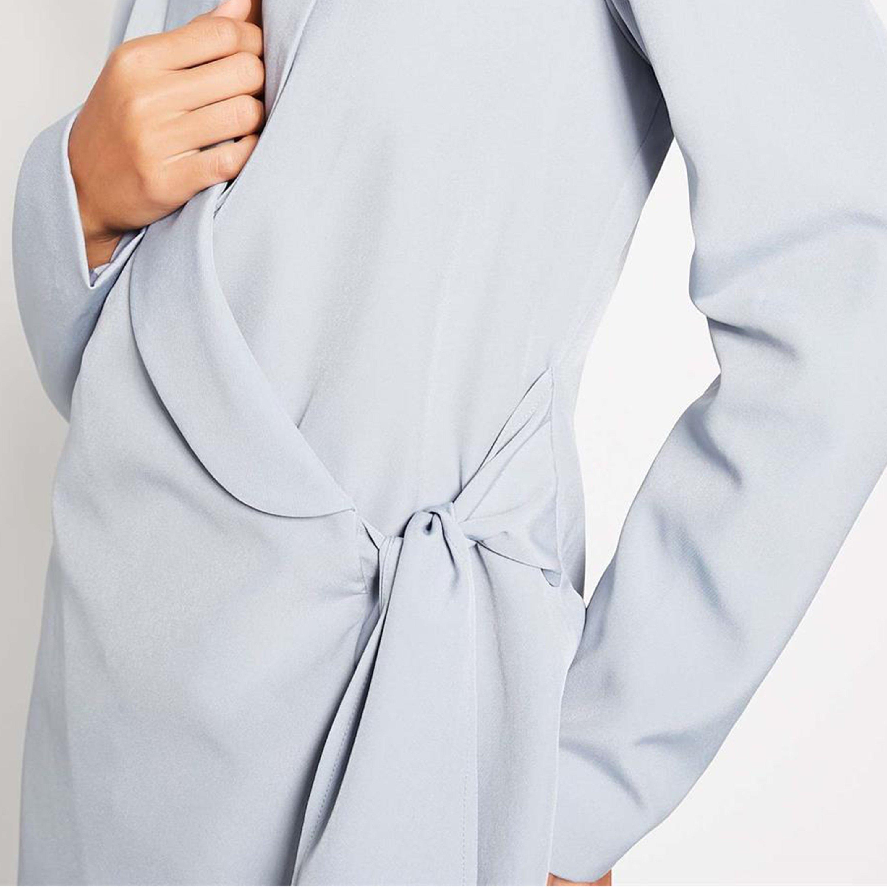 Blue - I Saw It First - ISAWITFIRST Premium Wrap Detail Blazer - 5