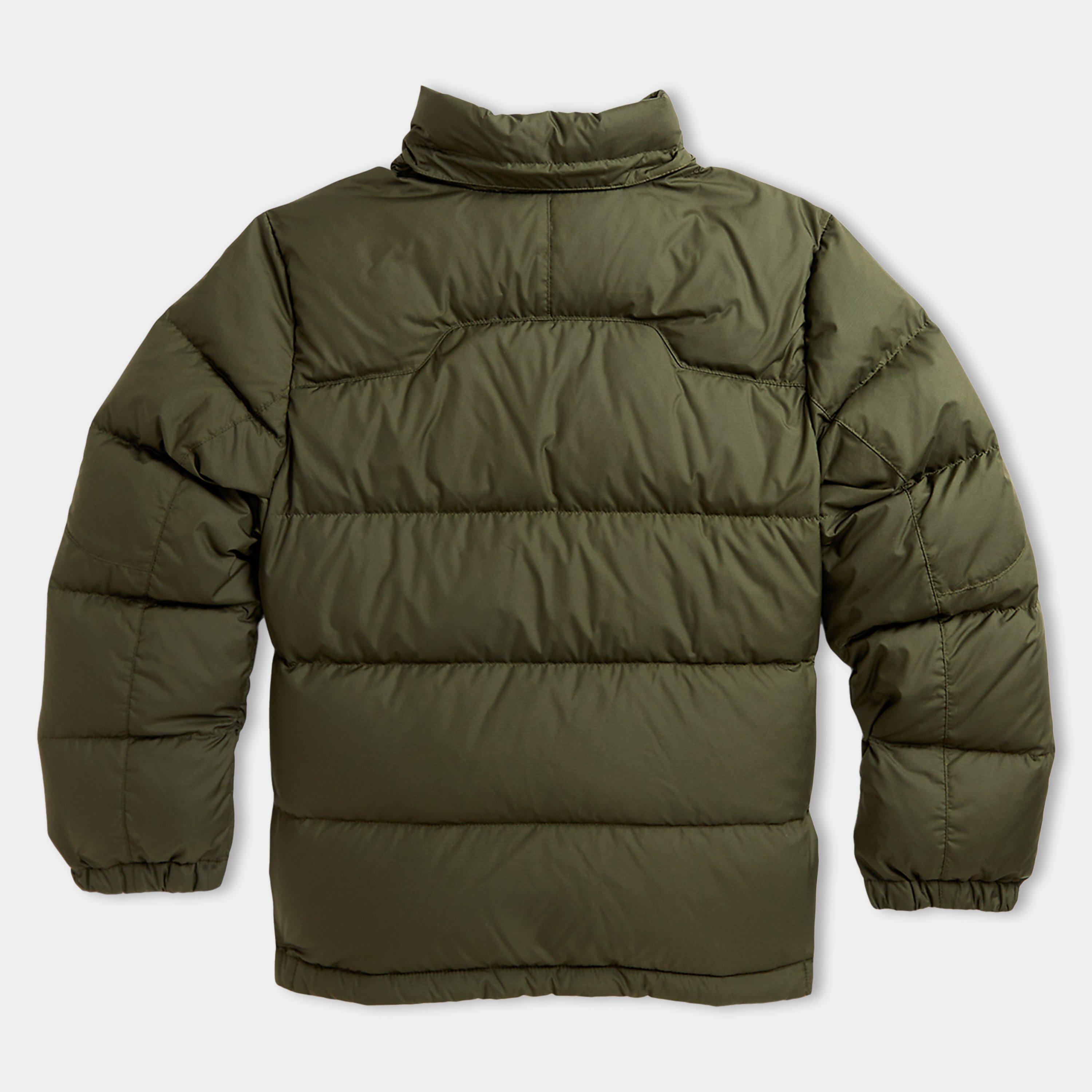 Olive - Polo Ralph Lauren - Kids' Duck Down Hooded Long Sleeve Short Puffer Jacket - 3