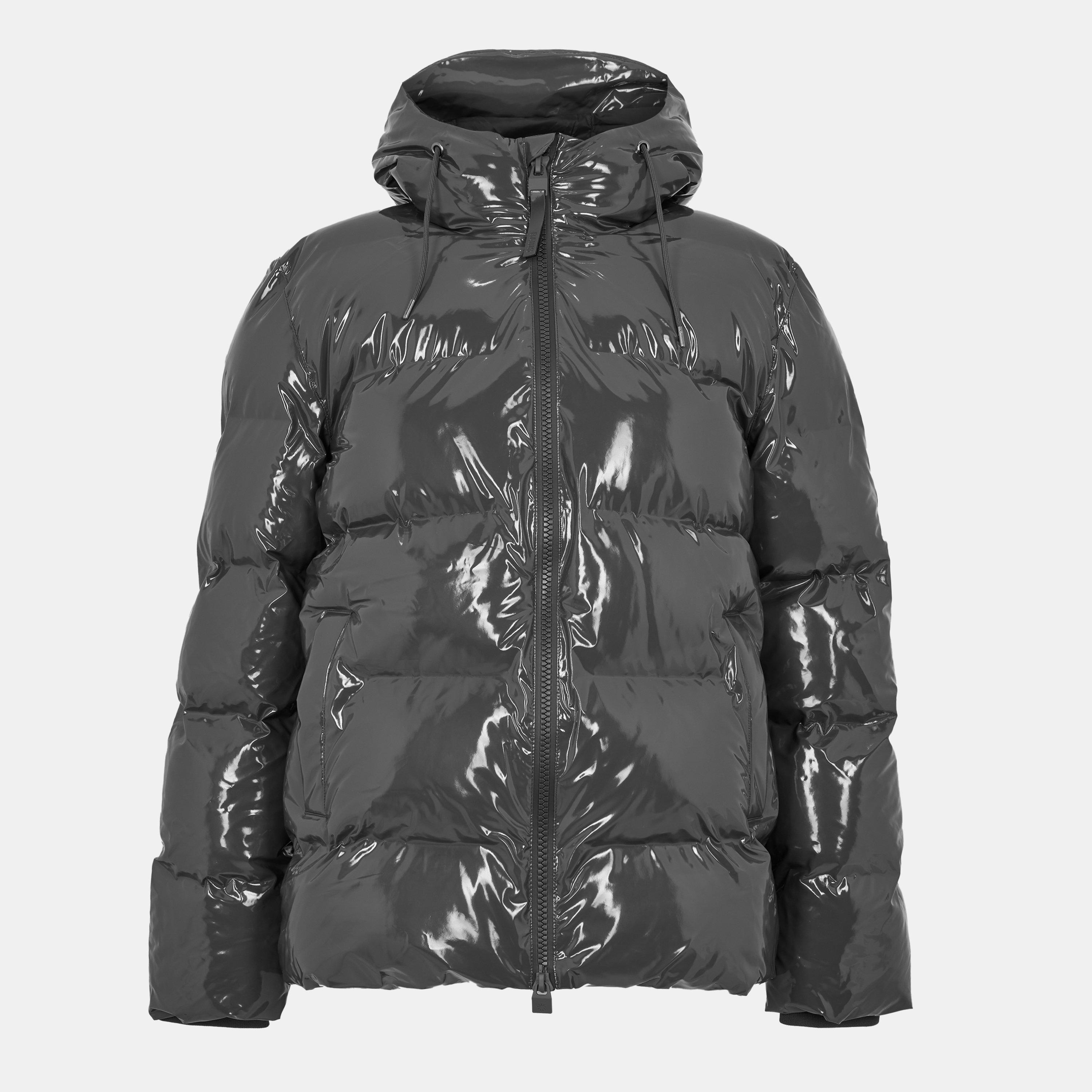 Rains Men's Alta Waterproof Hooded Short Puffer Jacket - Swamp 127 - Small