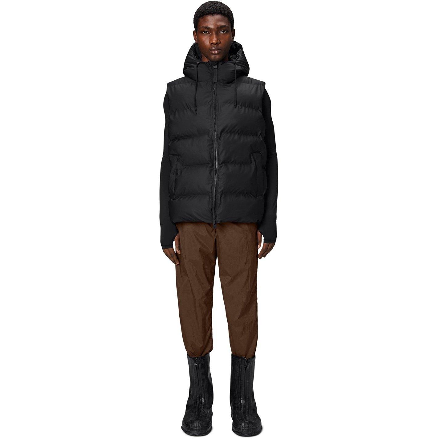 Black-01 - Rains - Men's Alta Waterproof Insulated Hooded Gilet - 3