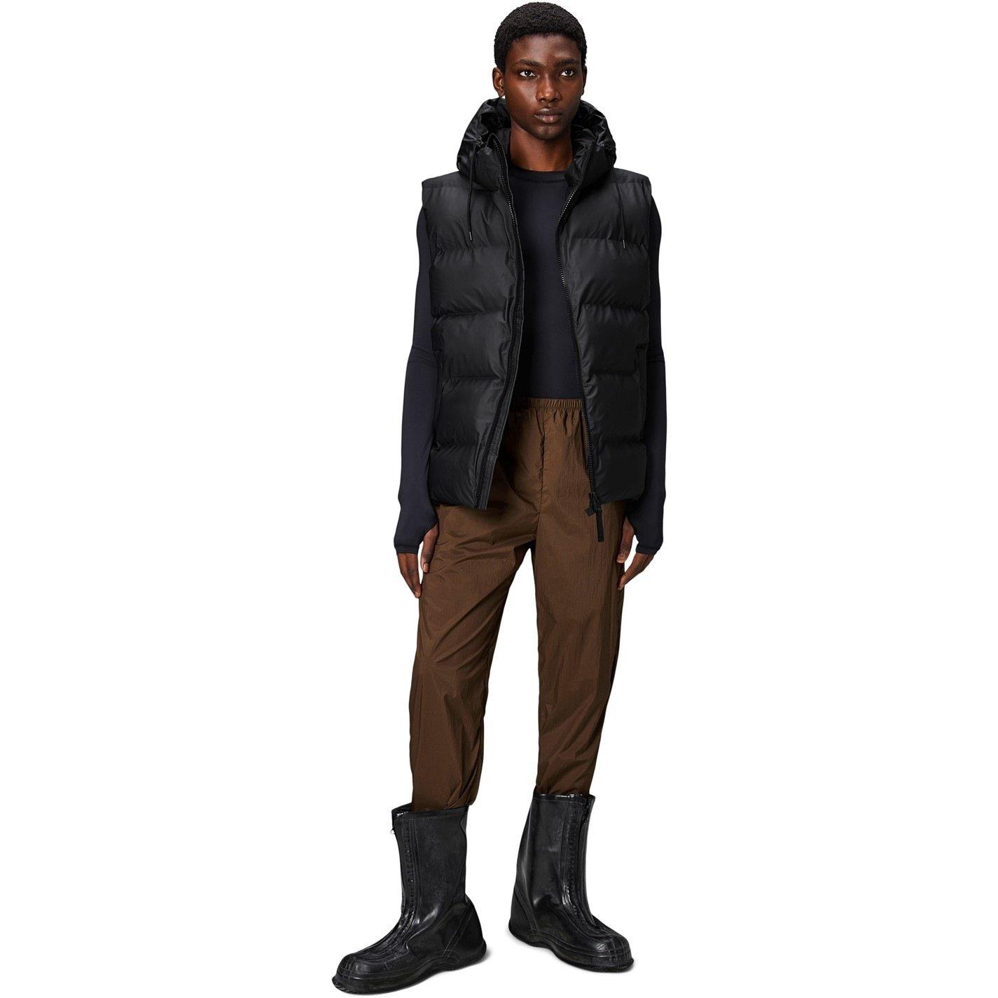 Black-01 - Rains - Men's Alta Waterproof Insulated Hooded Gilet - 5