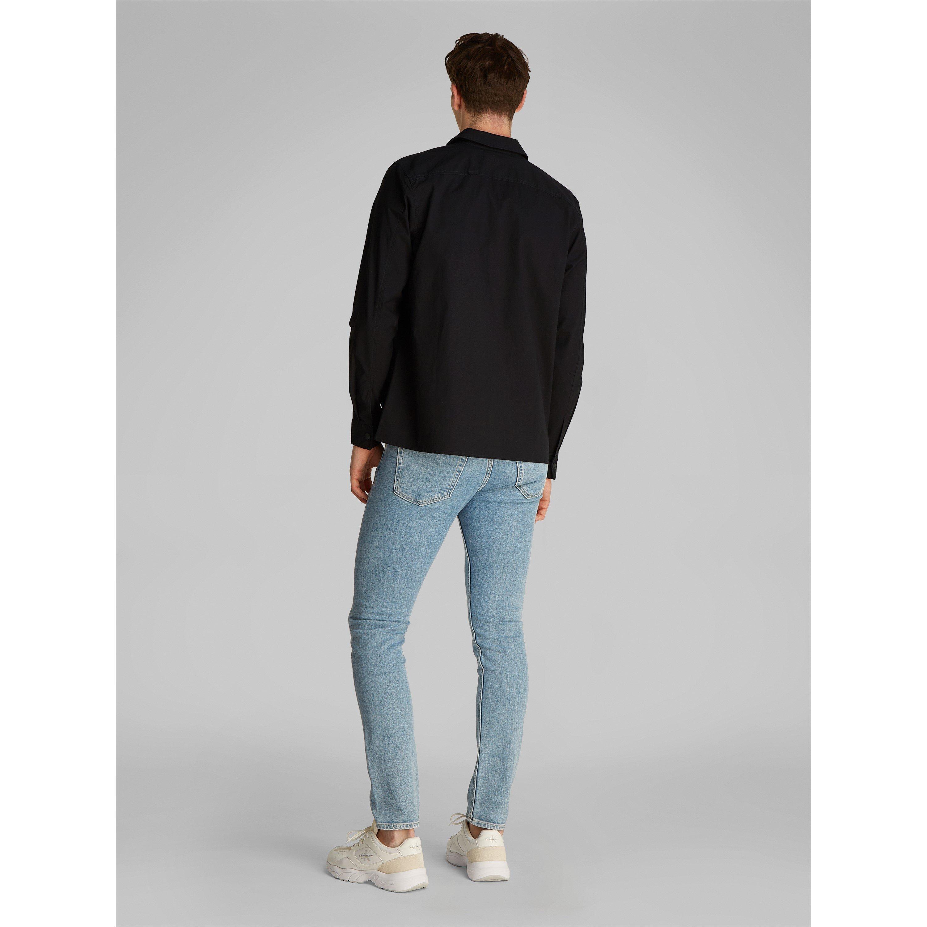 Ck Black - Calvin Klein Jeans - Men's Cargo Cotton Long Sleeve Relaxed Fit Overshirt - 4