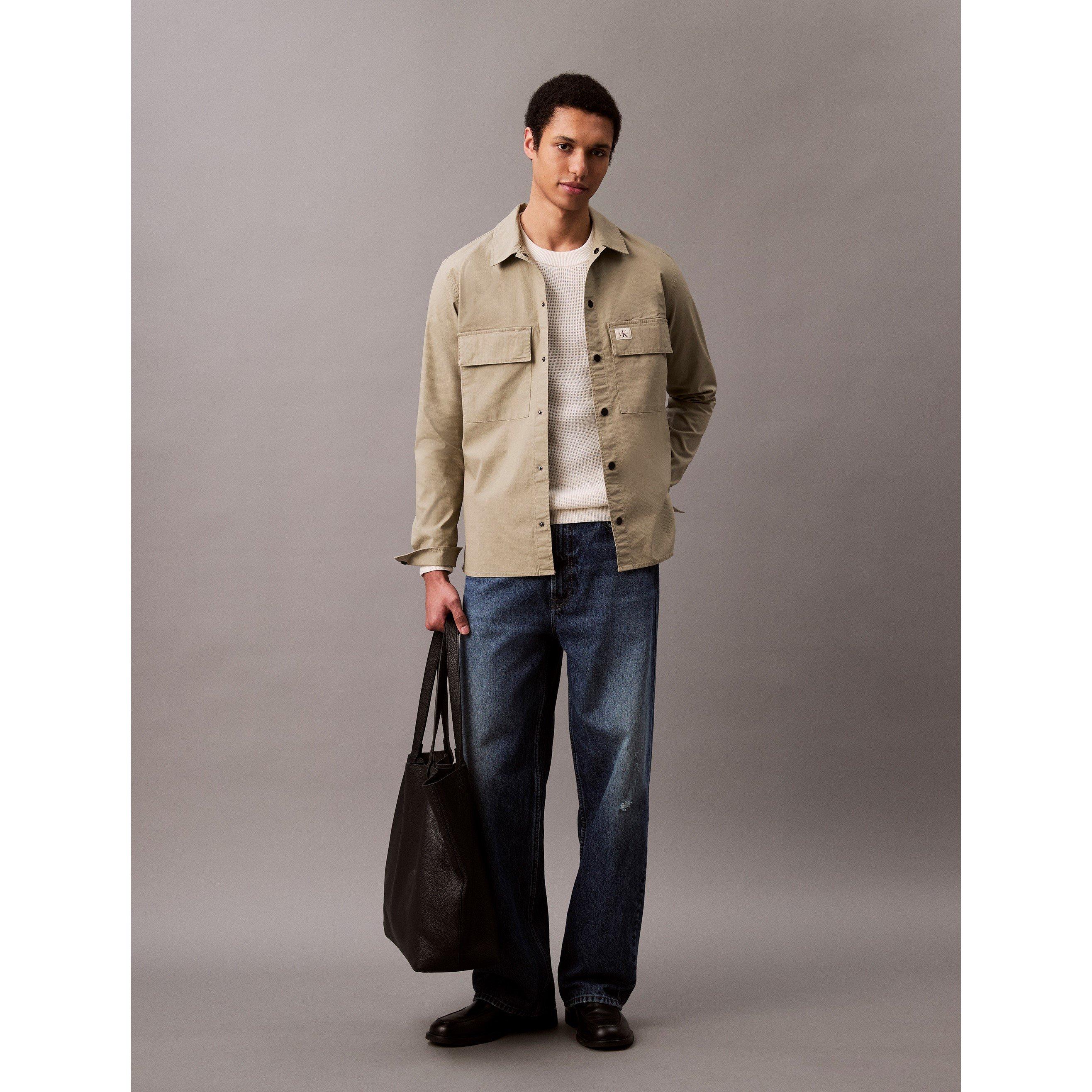 Laurel Oak - Calvin Klein Jeans - Men's Cargo Cotton Long Sleeve Relaxed Fit Overshirt - 2