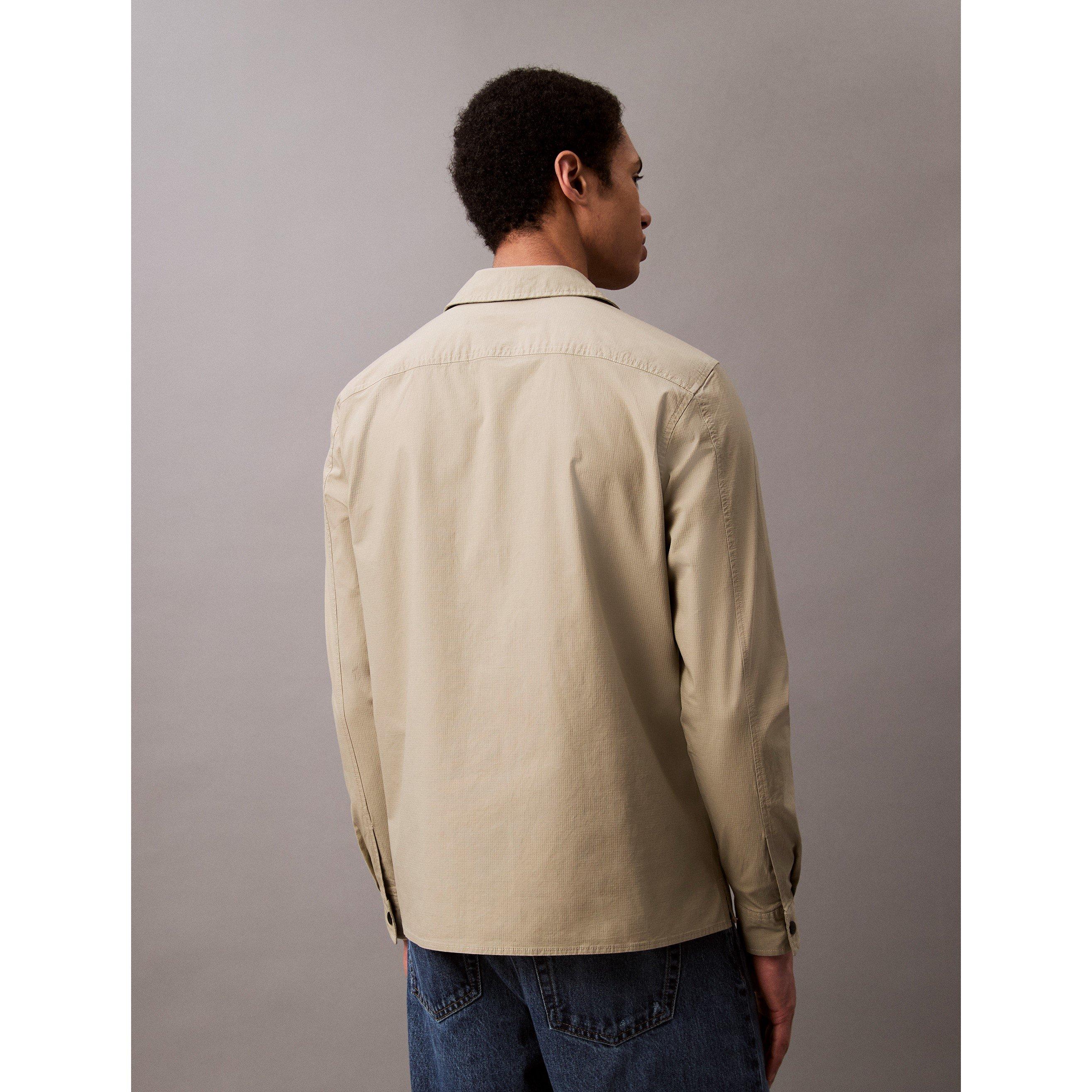 Laurel Oak - Calvin Klein Jeans - Men's Cargo Cotton Long Sleeve Relaxed Fit Overshirt - 3