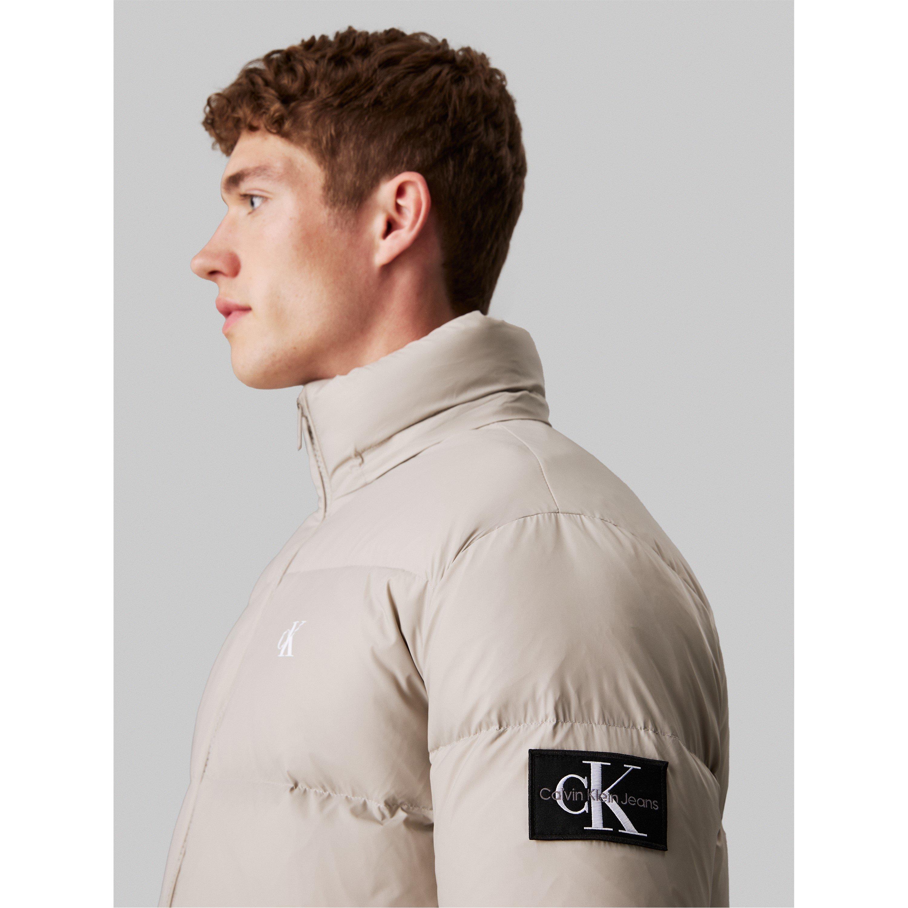 Flint Gray - Calvin Klein Jeans - Men's Essential Down Recycled Down Short Puffer Jacket - 2