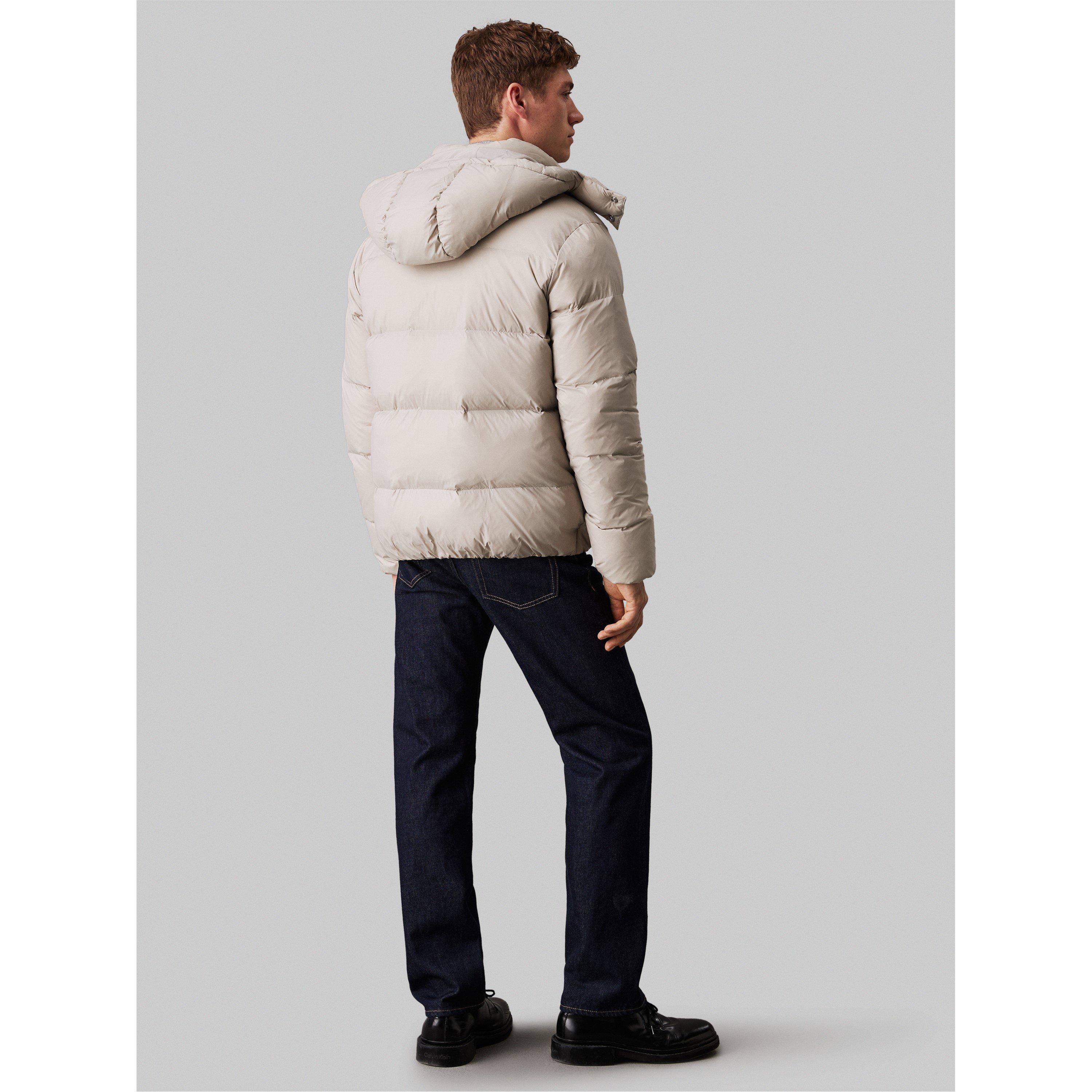 Flint Gray - Calvin Klein Jeans - Men's Essential Down Recycled Down Short Puffer Jacket - 4