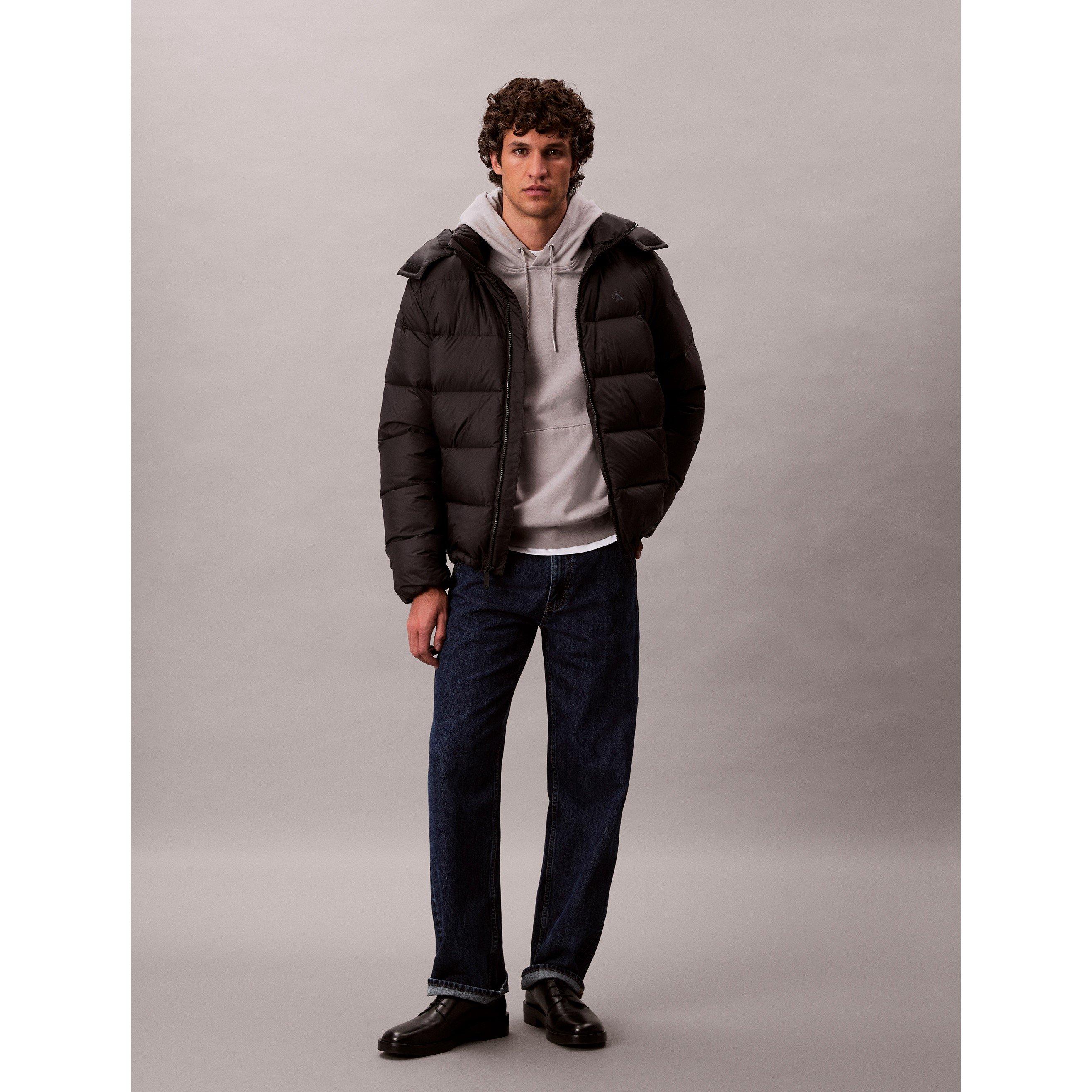 Black UB1 - Calvin Klein Jeans - Men's Essential Down Recycled Down Short Puffer Jacket - 3