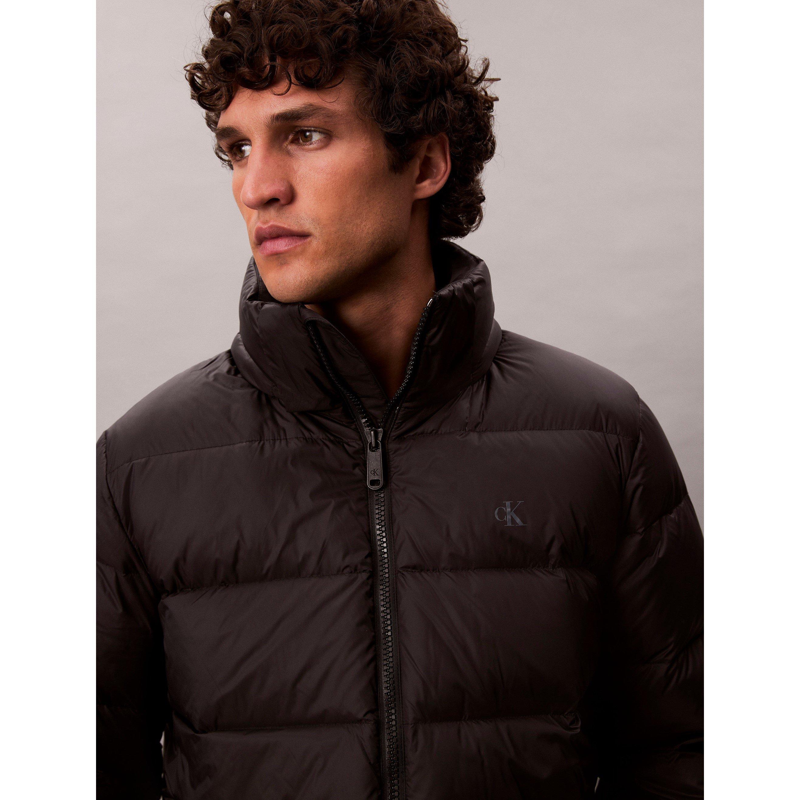 Black UB1 - Calvin Klein Jeans - Men's Essential Down Recycled Down Short Puffer Jacket - 5
