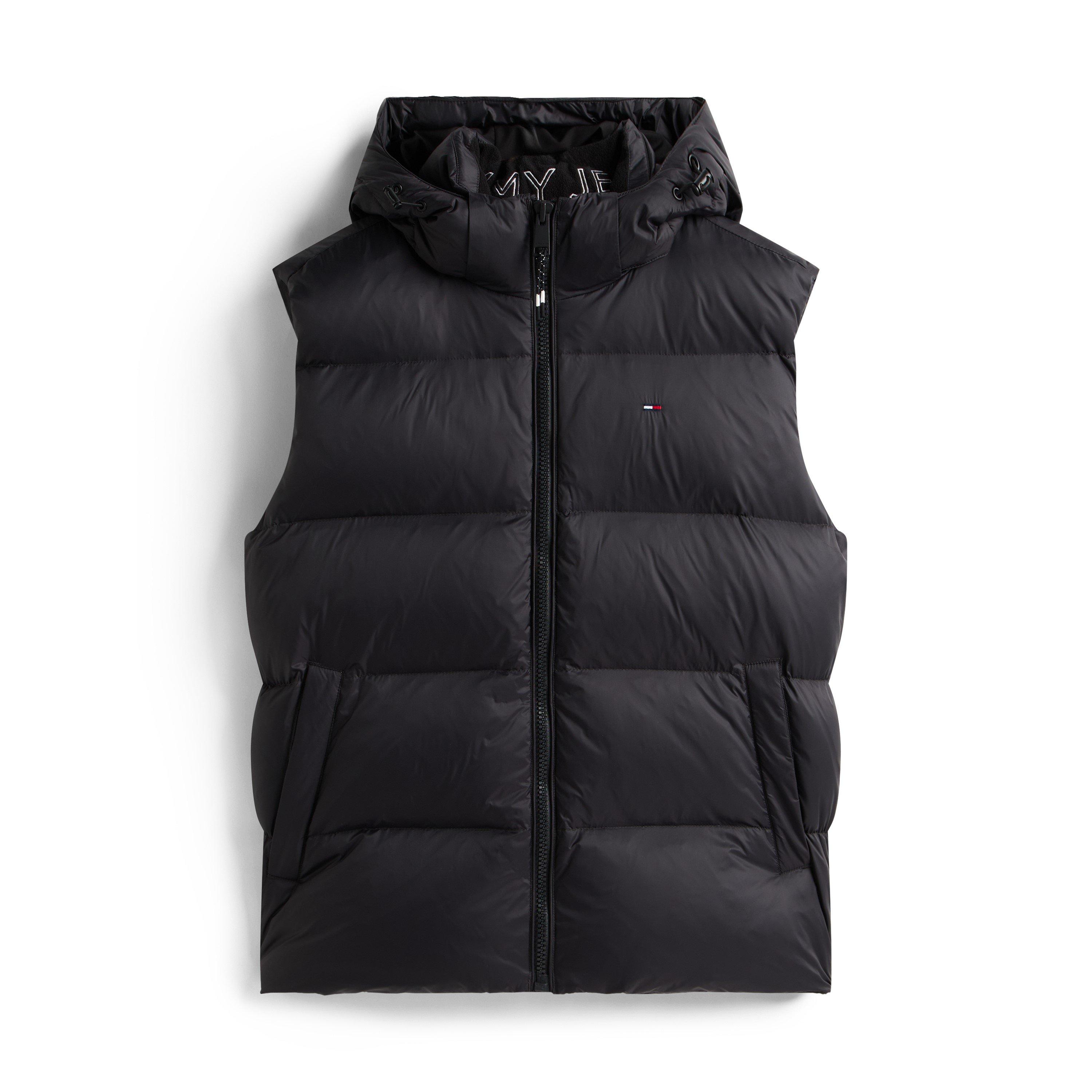 Tommy Jeans Men's Essential Down Hooded Sleeveless Gilet - Black - M