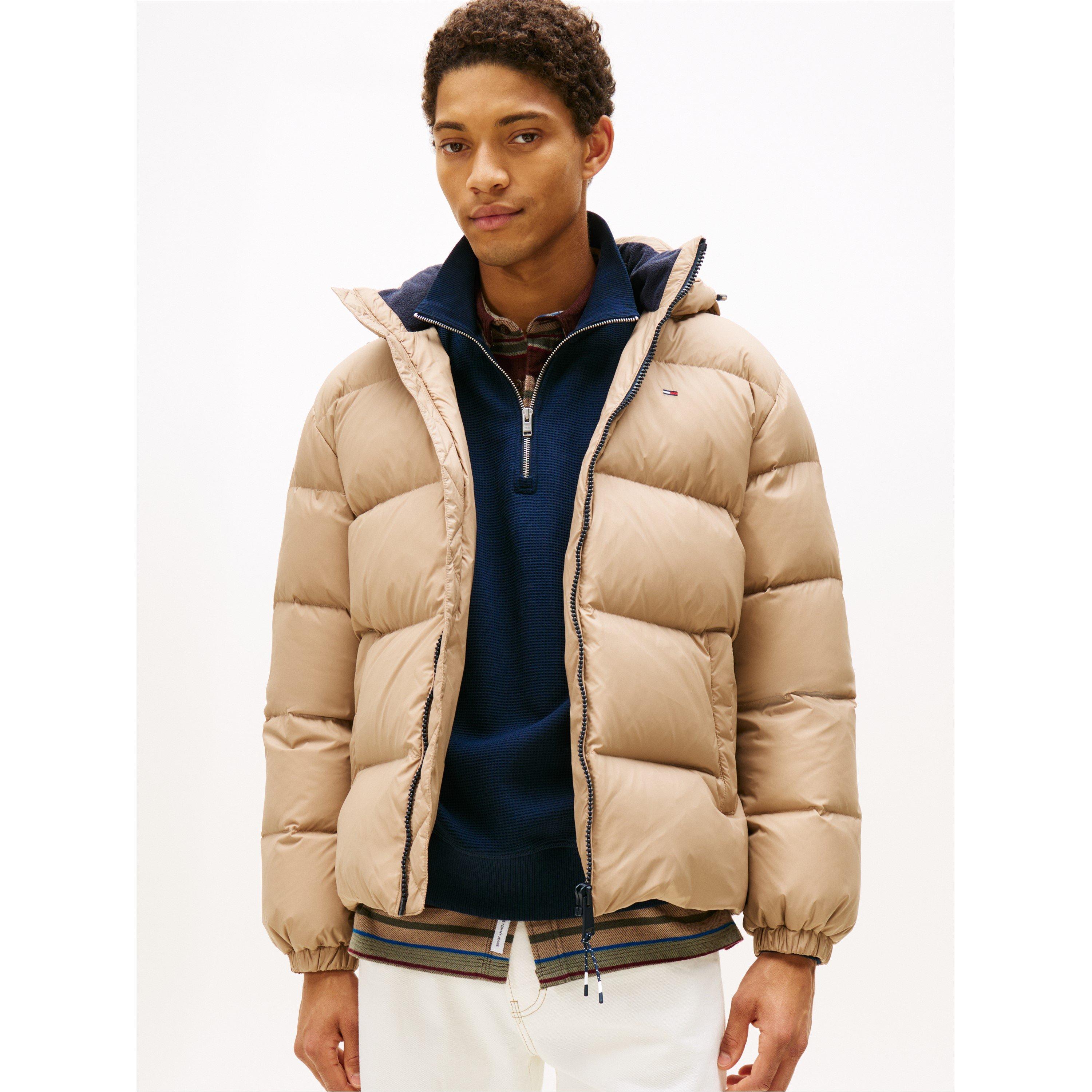 Obalna taupe - Tommy Jeans - Men's Essential Down Short Puffer Jacket - 2