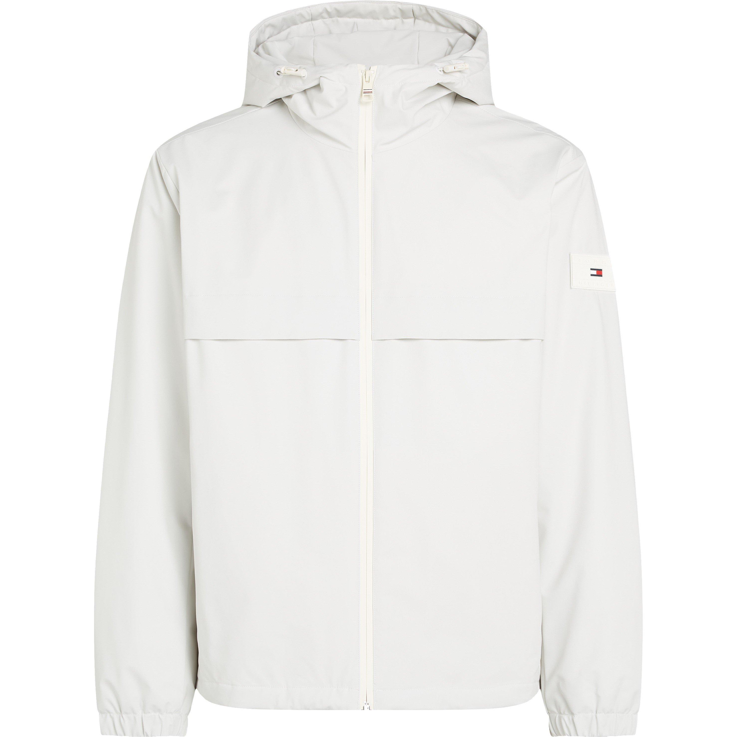 Ivory - Tommy Hilfiger - Men's Technical Hooded Long Sleeve Zip Windbreaker - 7
