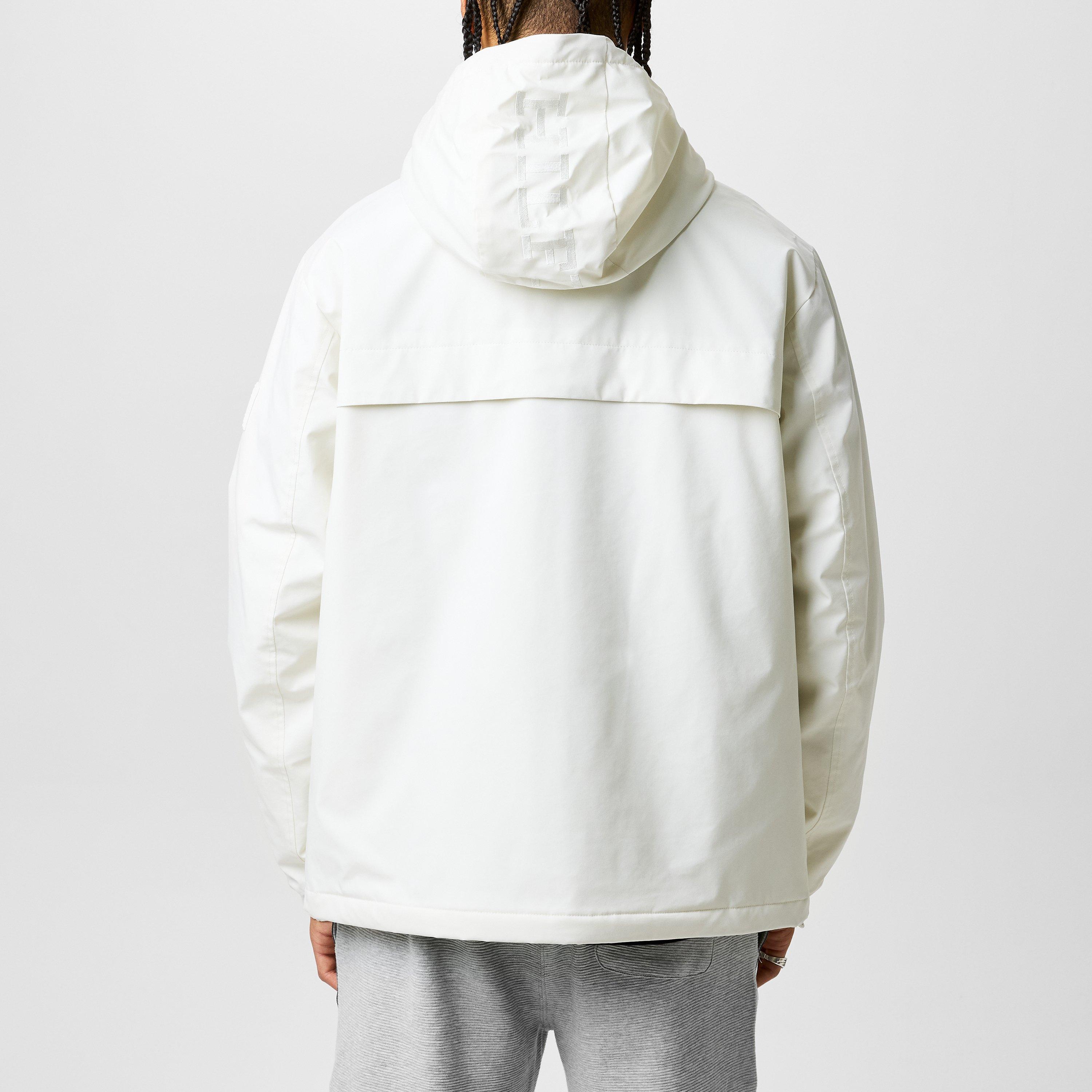 Ivory - Tommy Hilfiger - Men's Technical Hooded Long Sleeve Zip Windbreaker - 4