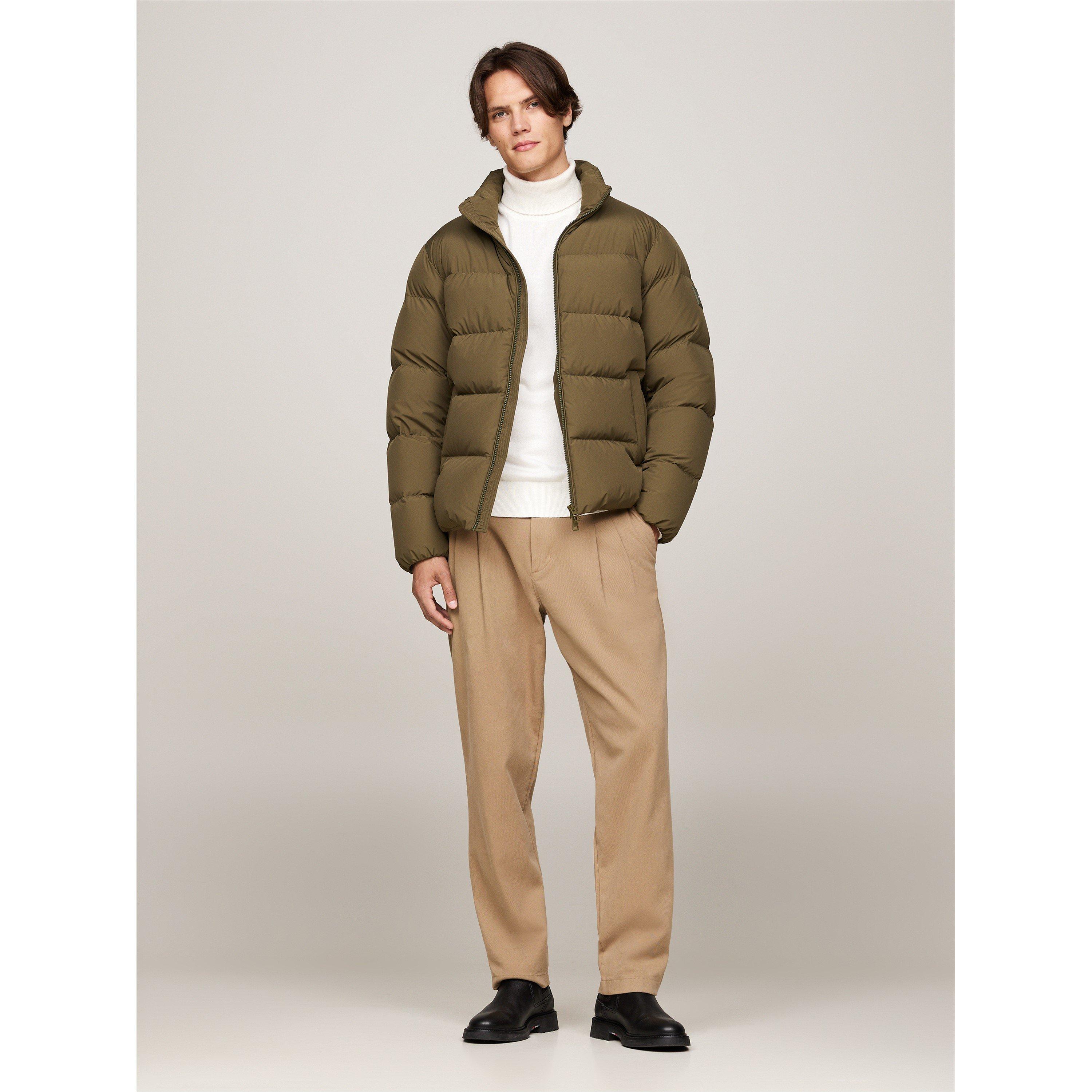 Army Green - Tommy Hilfiger - Men's Recycled Polyester Short Puffer Jacket - 2