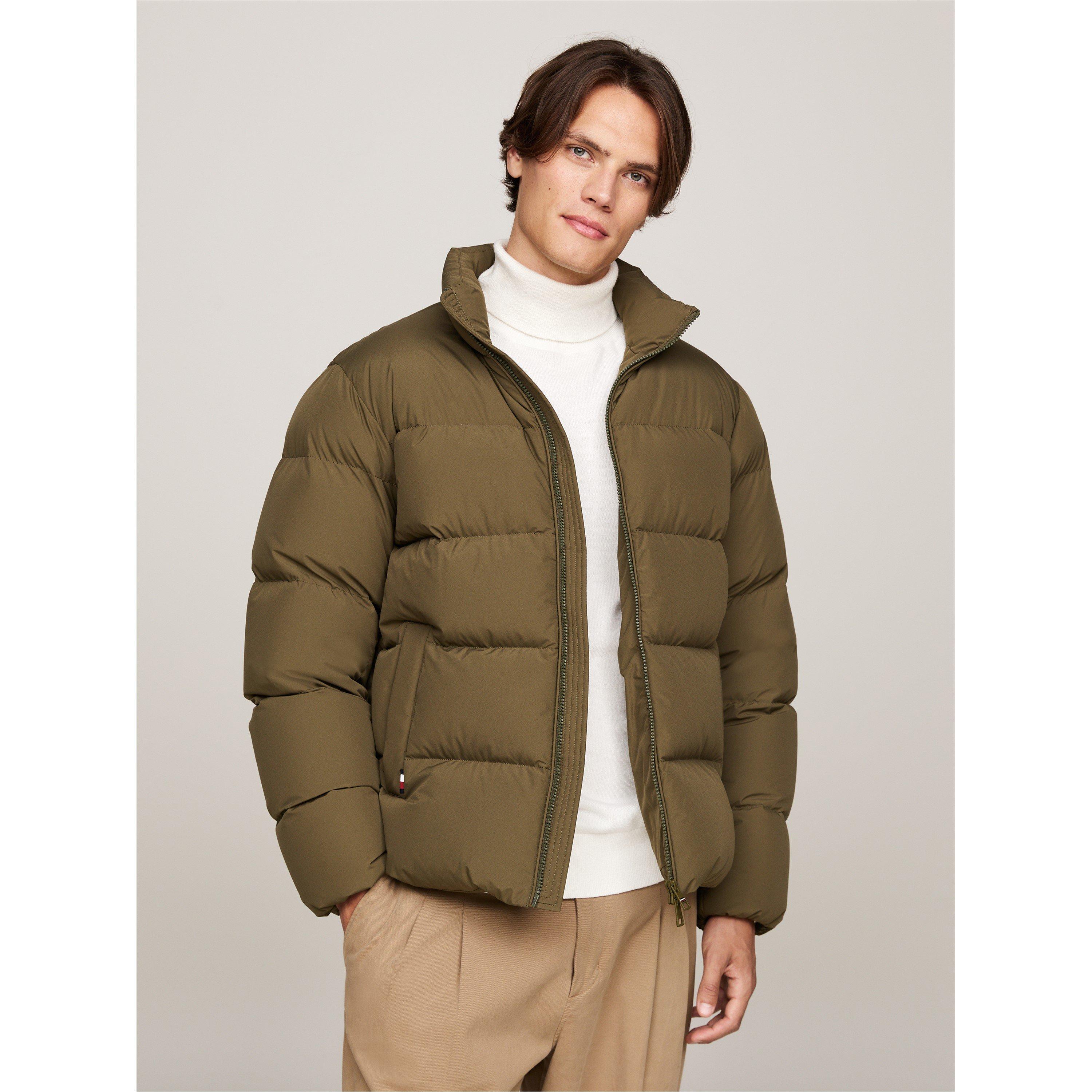 Army Green - Tommy Hilfiger - Men's Recycled Polyester Short Puffer Jacket - 4