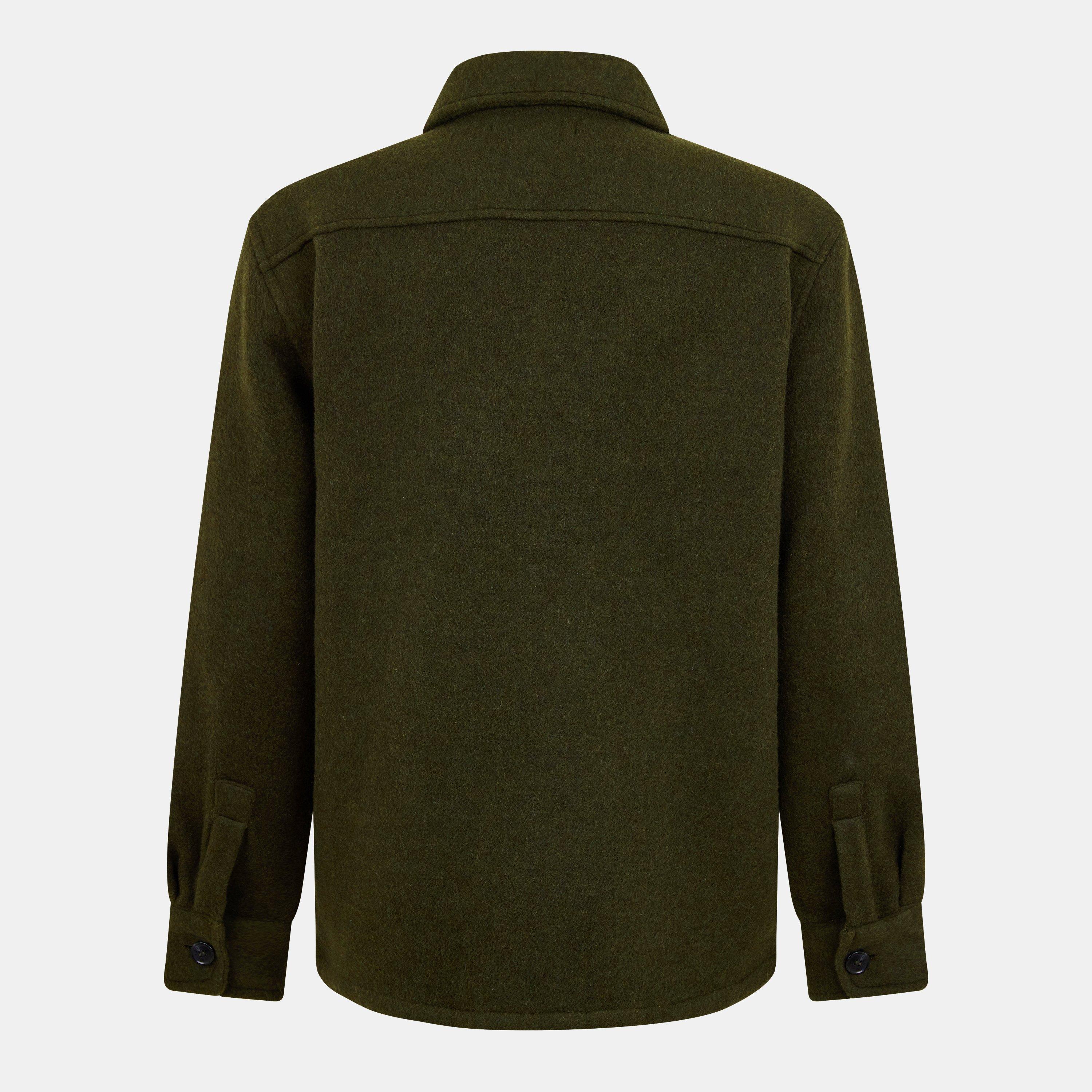Khaki - Jack Wills - Wool Long Sleeve Overshirt - 2