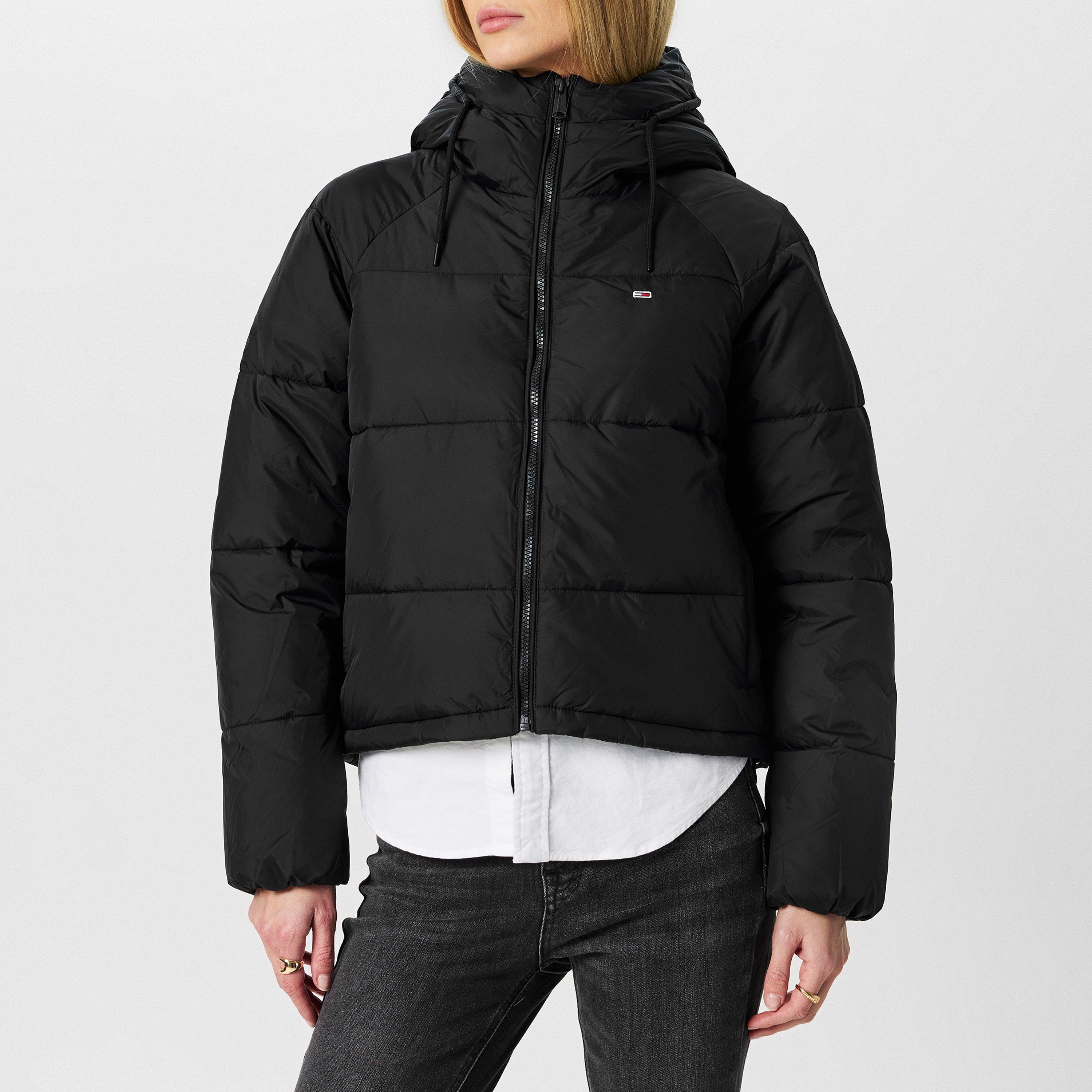 Nero - Tommy Jeans - Women's  Recycled Hooded Short Puffer Jacket - 3