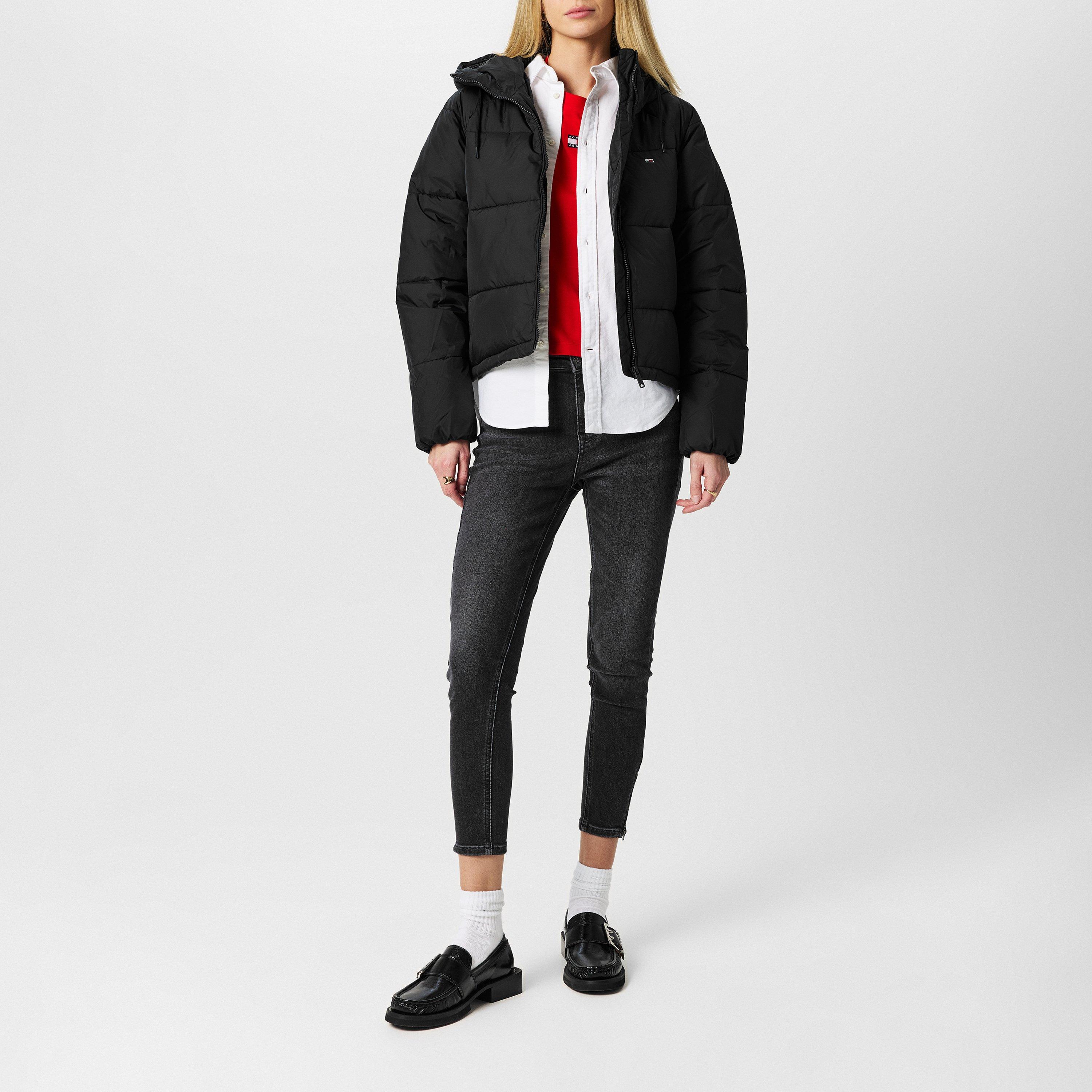 Nero - Tommy Jeans - Women's  Recycled Hooded Short Puffer Jacket - 7