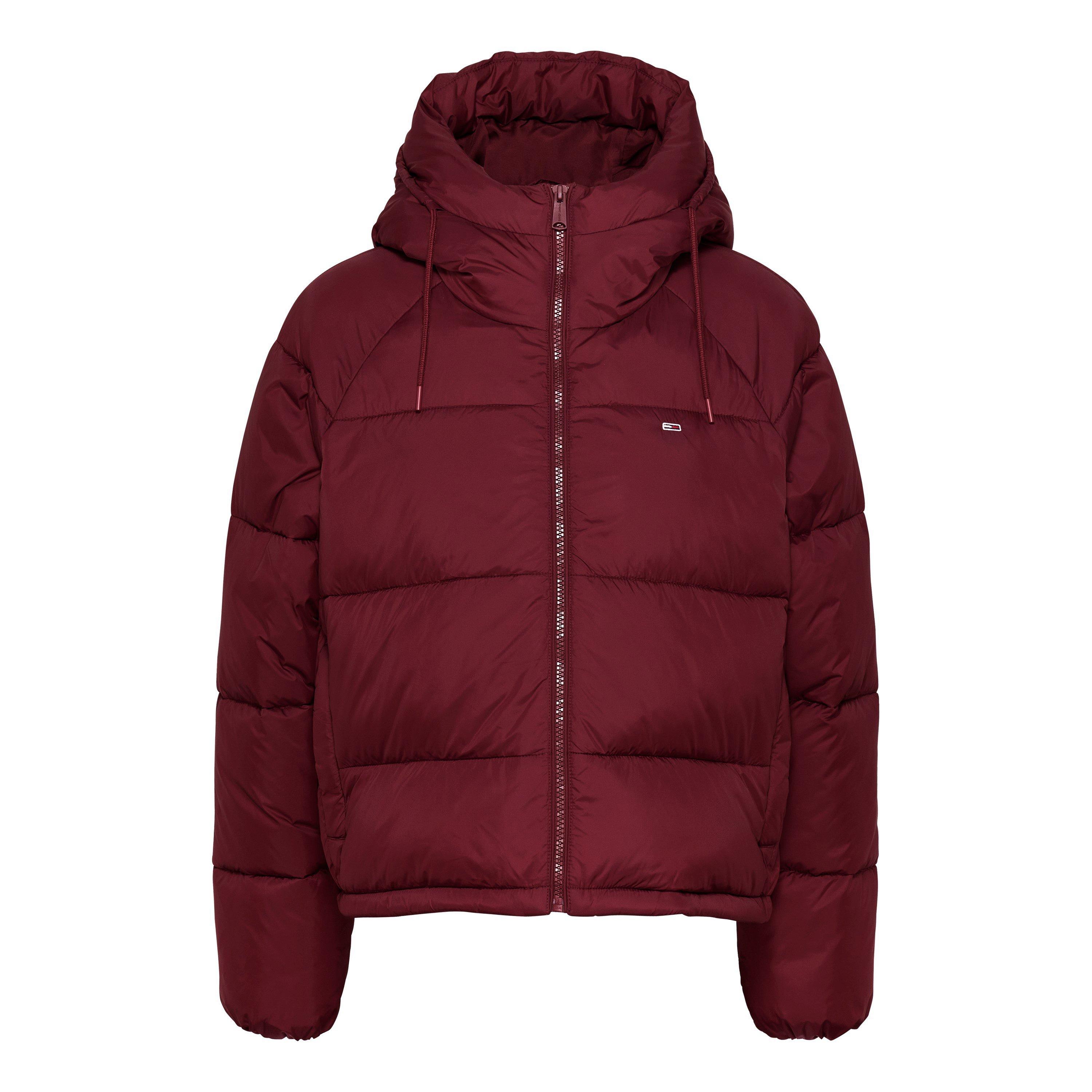 Deep Rouge - Tommy Jeans - Women's Recycled Hooded Short Puffer Jacket - 1