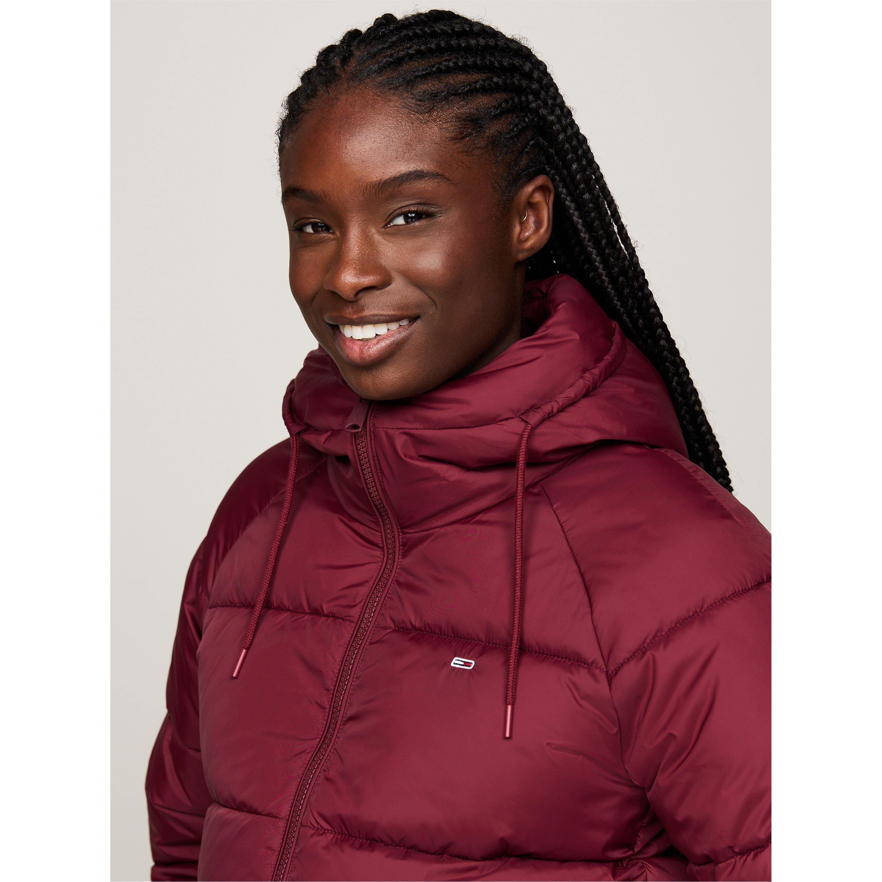 Deep Rouge - Tommy Jeans - Women's  Recycled Hooded Short Puffer Jacket - 2