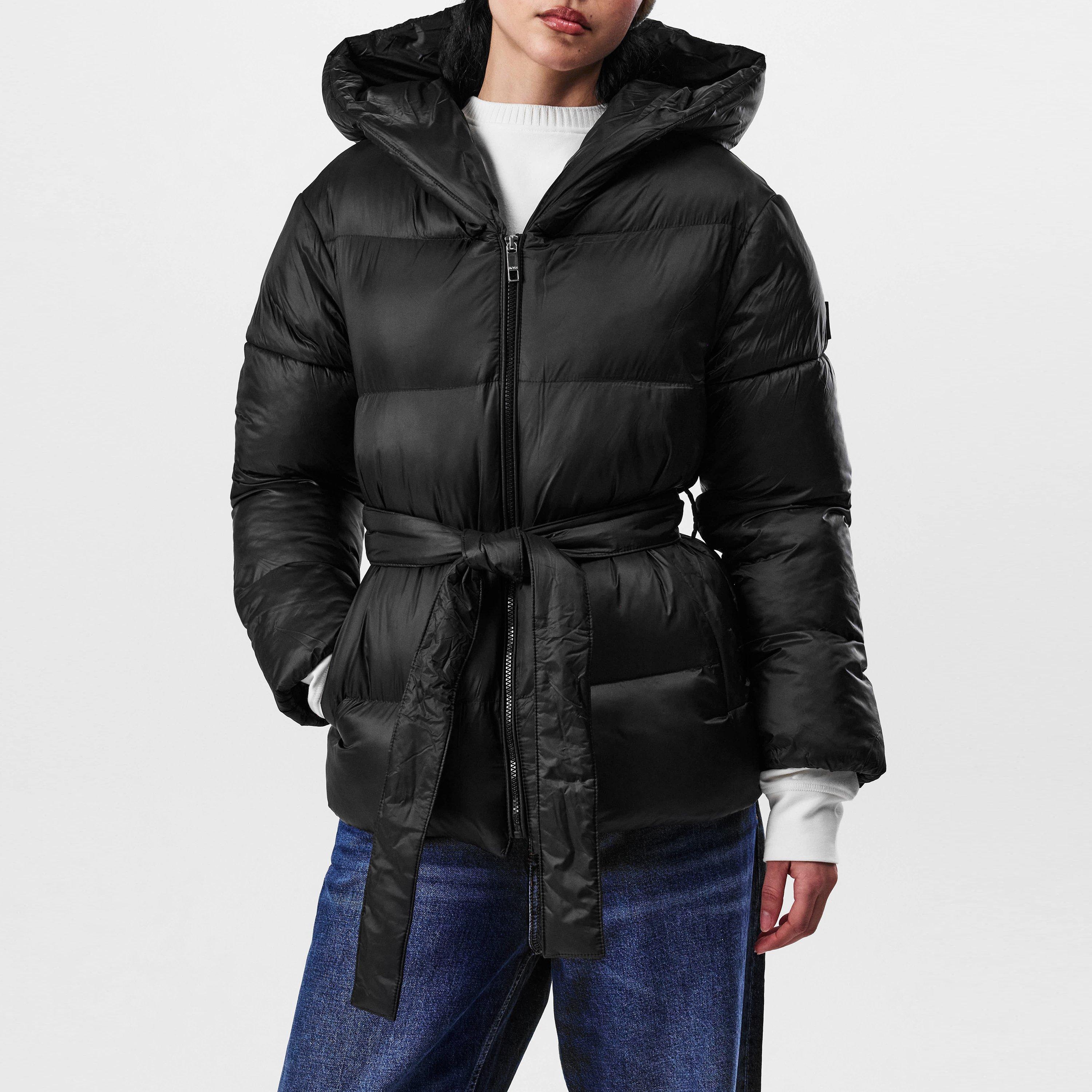 Black - Boss - Women's Peruni Black Long Sleeve Short Puffer Jacket - 1