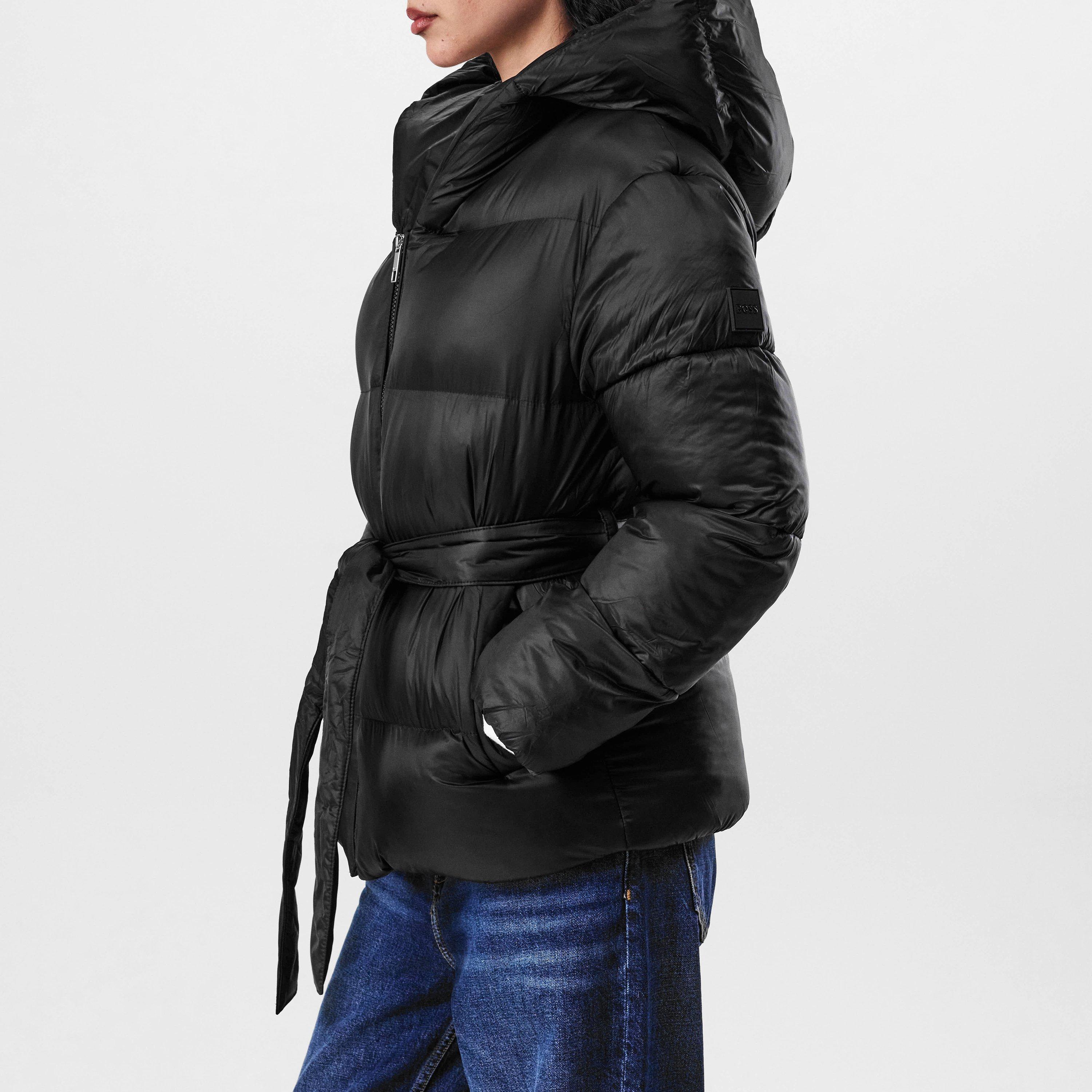 Black - Boss - Women's Peruni Puffer Jacket, Sleek Design - 2