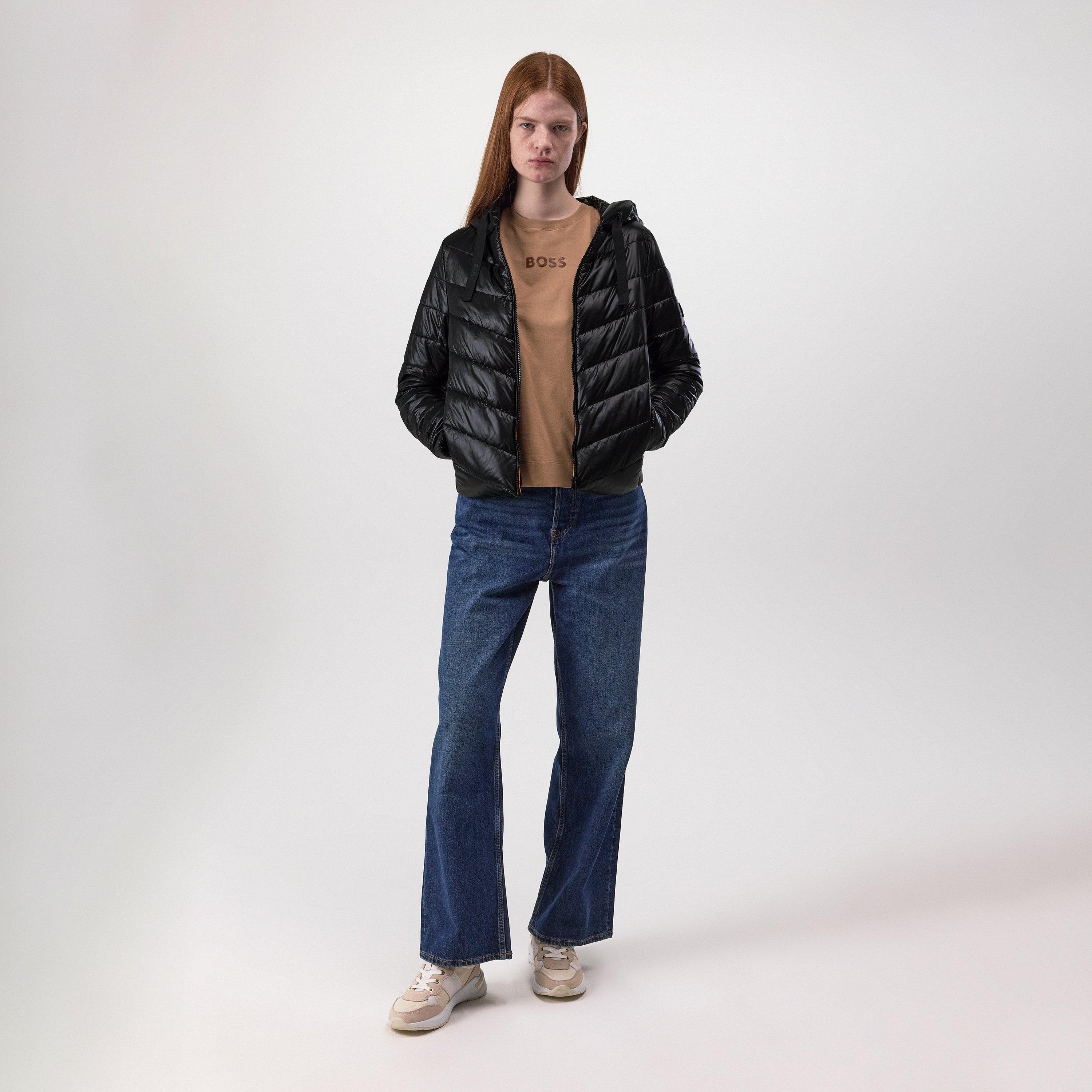 Black - Boss - Women's Palatori  Orange Short Puffer Jacket - 4