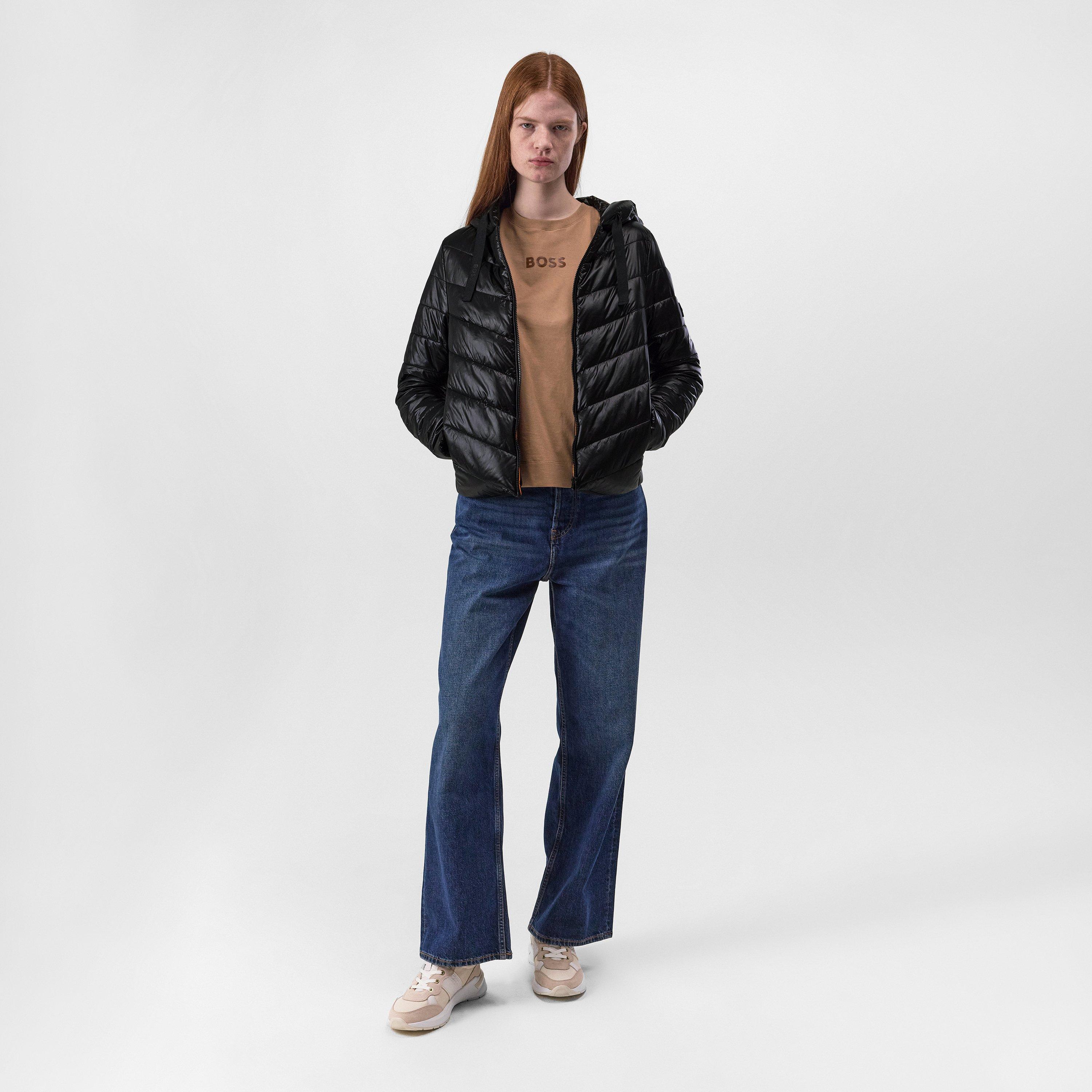 Black - Boss - Women's Palatori  Orange Short Puffer Jacket - 5