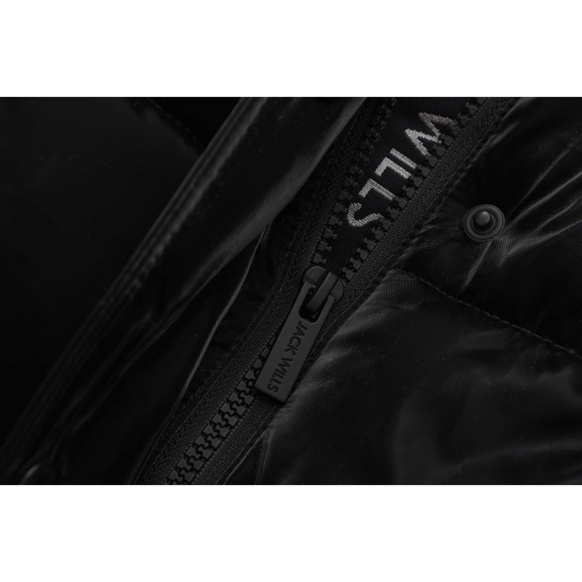 Black - Jack Wills - Hooded Quilted Oversized Fit Short Puffer Jacket - 3