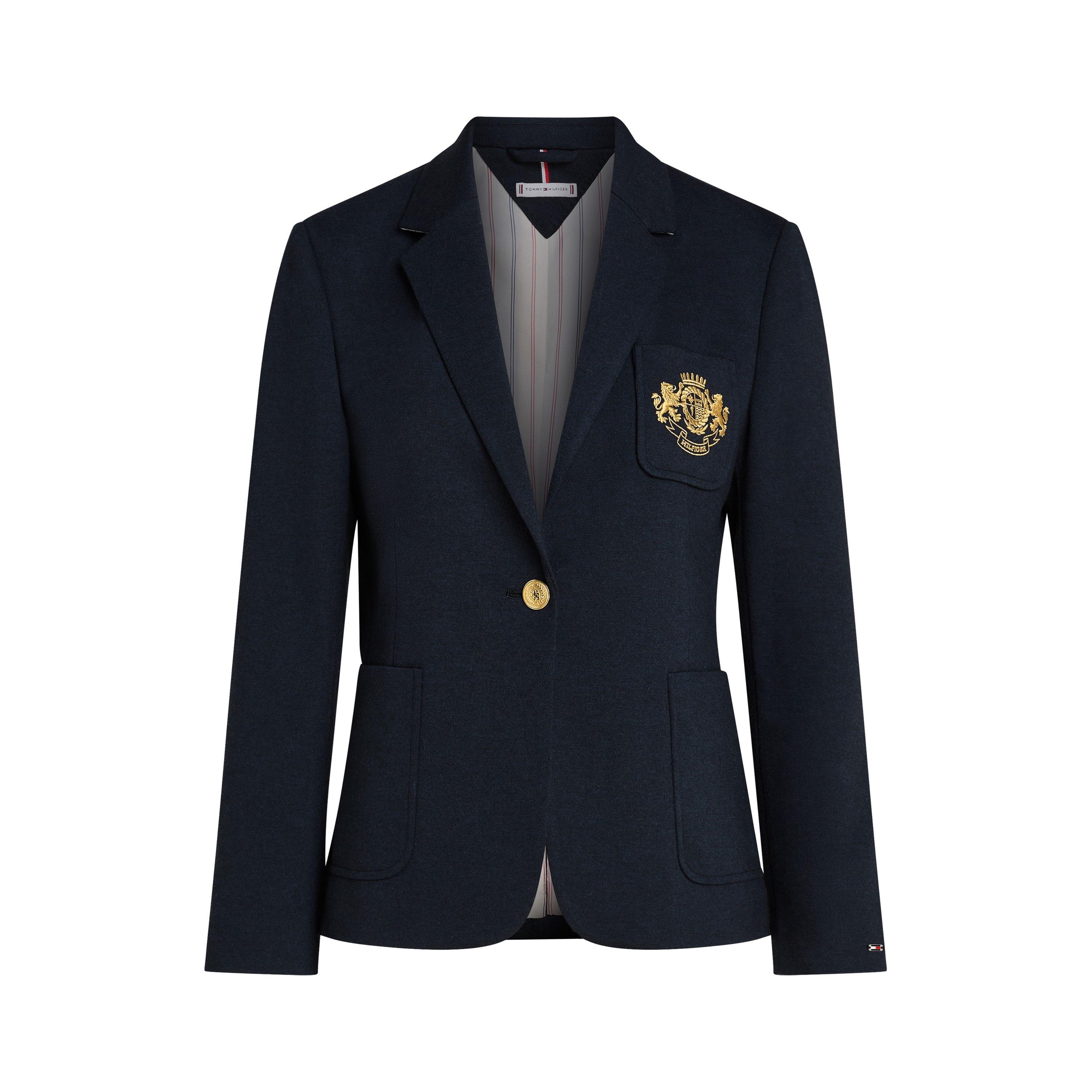 Desert Sky - Tommy Hilfiger - Women's Pocket Embroidery Long Sleeve Slim Fit Blazer - 5