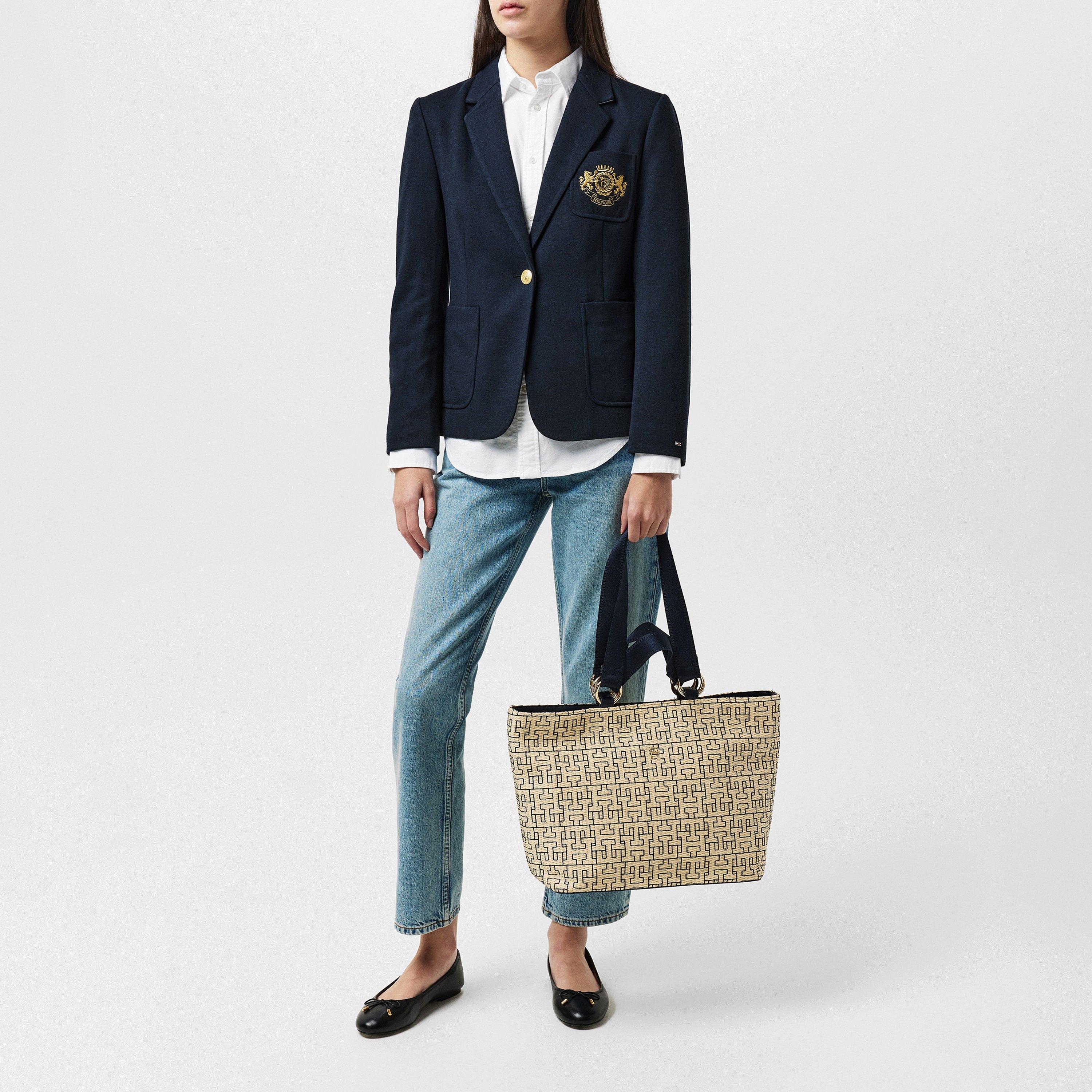 Desert Sky - Tommy Hilfiger - Women's Pocket Embroidery Long Sleeve Slim Fit Blazer - 4