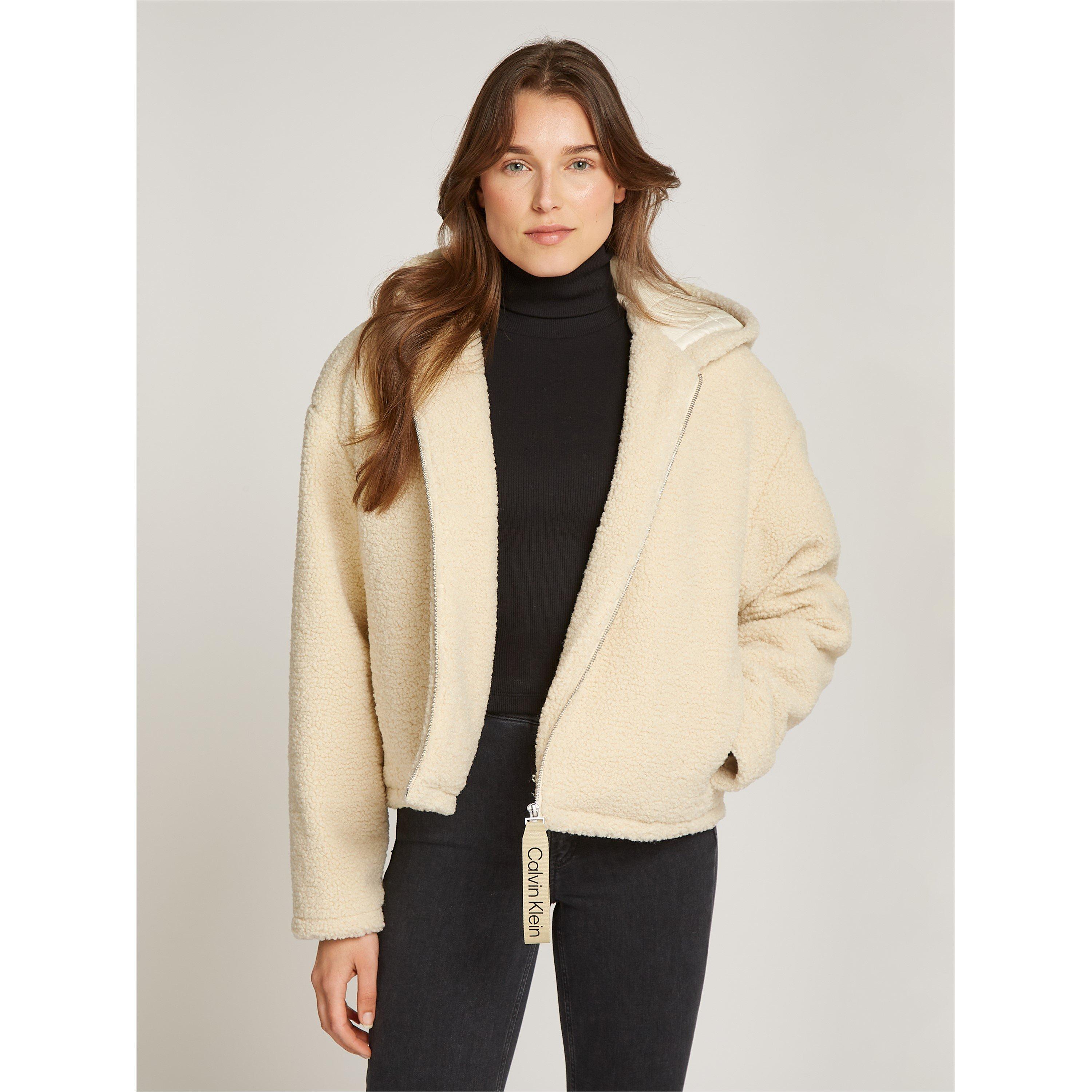 Niebla del puerto - Calvin Klein Jeans - Women's Sherpa Recycled Polyester Relaxed Fit Shearling Jacket - 1