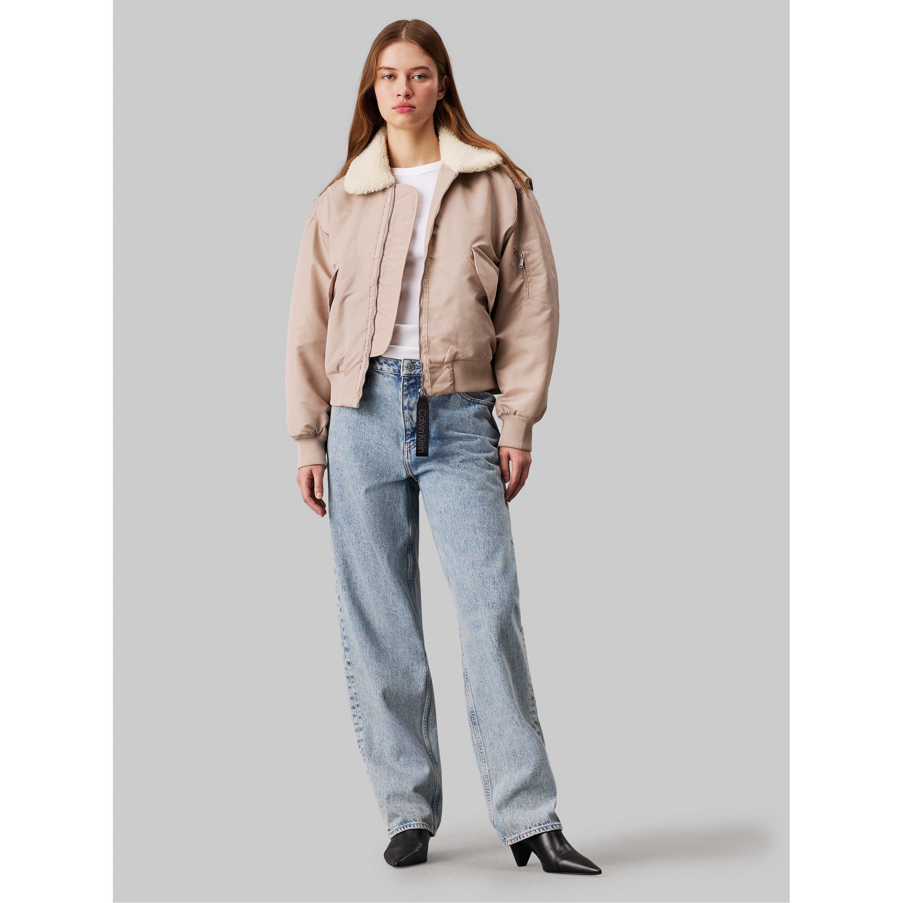 Geit - Calvin Klein Jeans - Women's Satin Aviator Jacket - 2